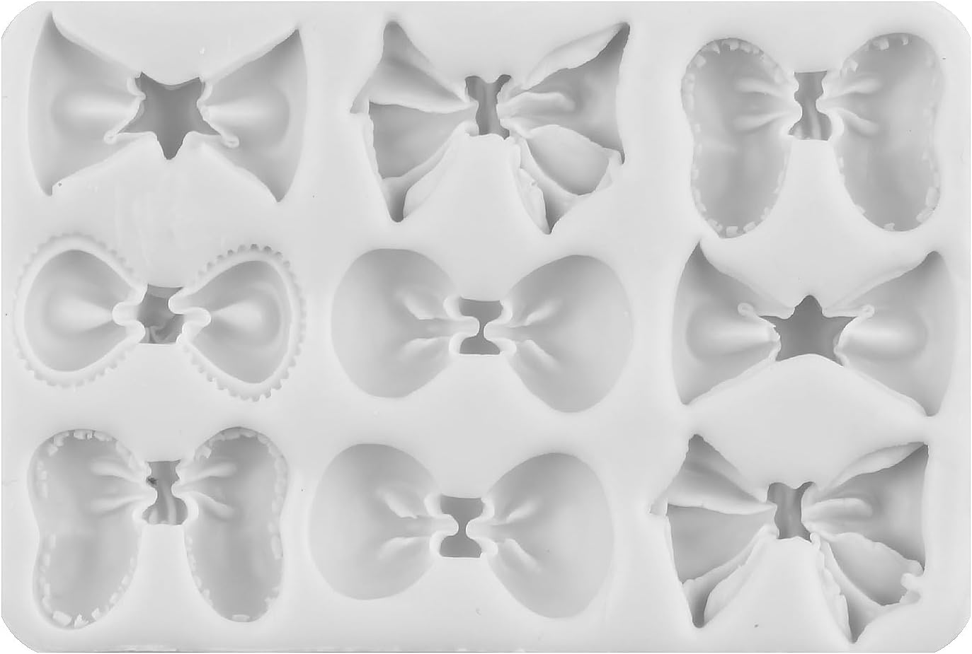 Bowknot Silicone Molds for Cake Decorating Candy Chocolate Silicone Chocolate Moulds Gum Paste Polymer Clay Set of 1 image number 1