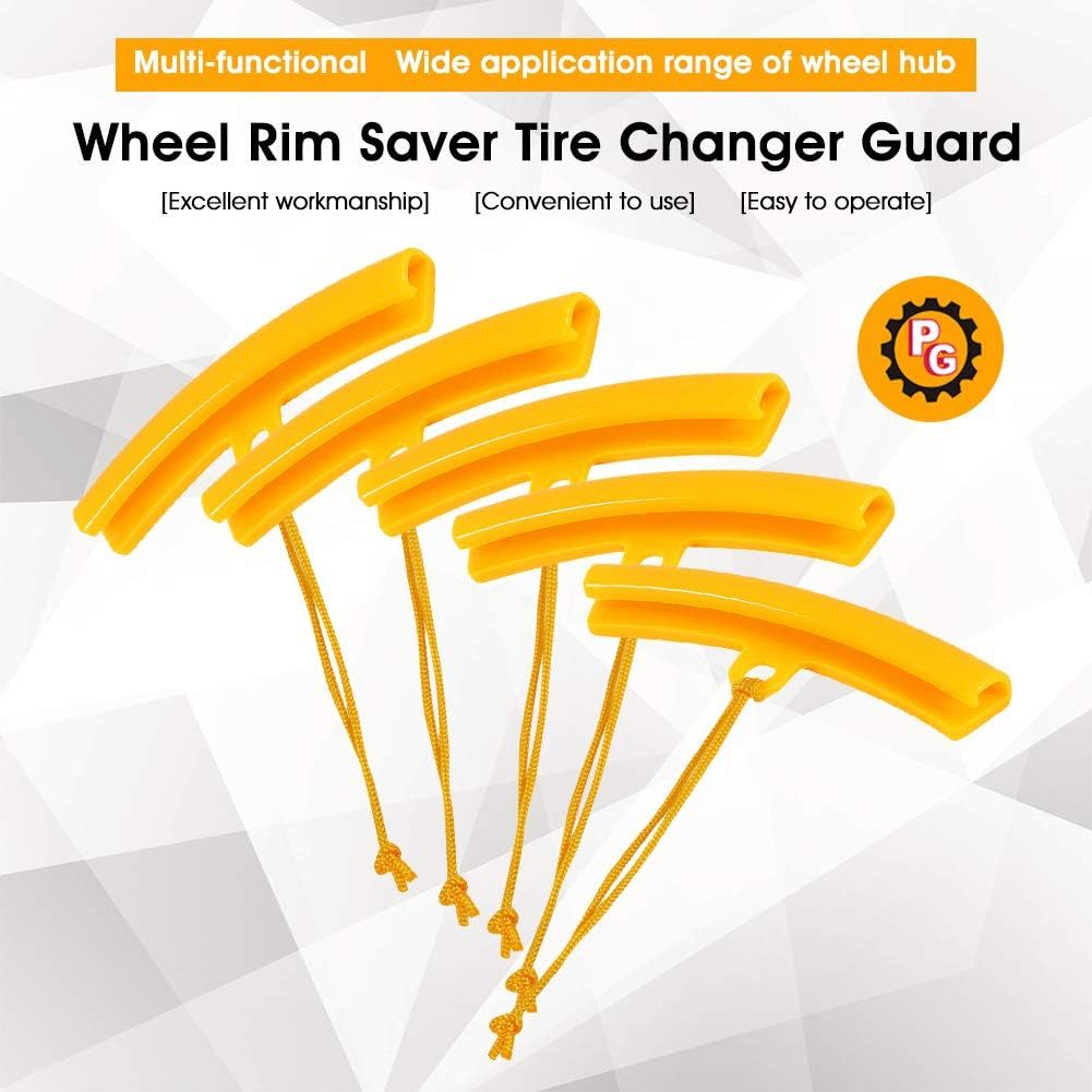 5 Pcs Rim Protector Wheel Rim Saver Tire Changer Guard Fixing Tyre Rim Cover (Orange) image number 5