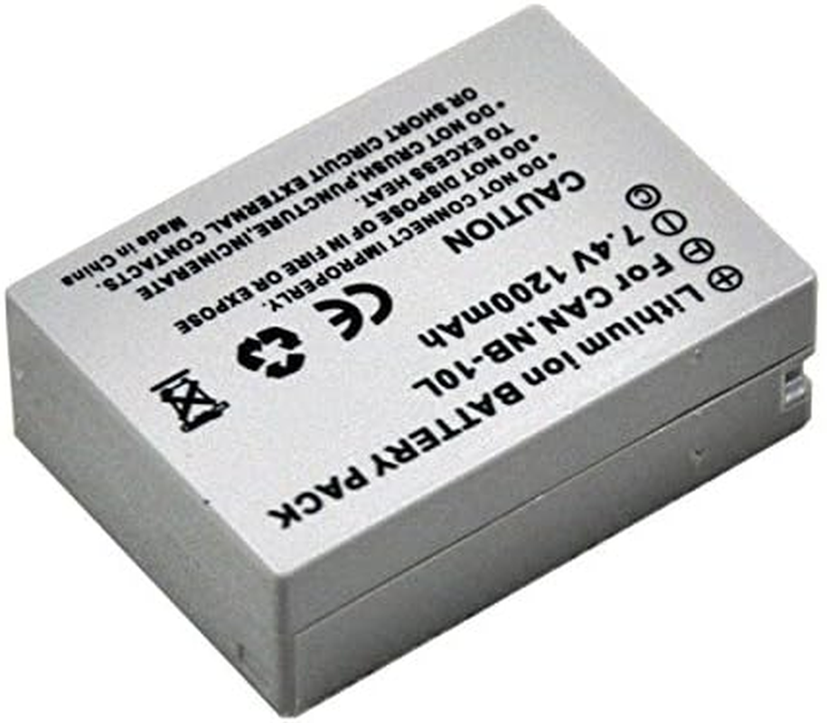 BTBAI NB-10L Camera Battery+Charger DC USB Single for NB10L Powershot SX40 SX50 SX60 HS G1X G1 X G3X G3 X G15 G16 Digital U1A image number 4