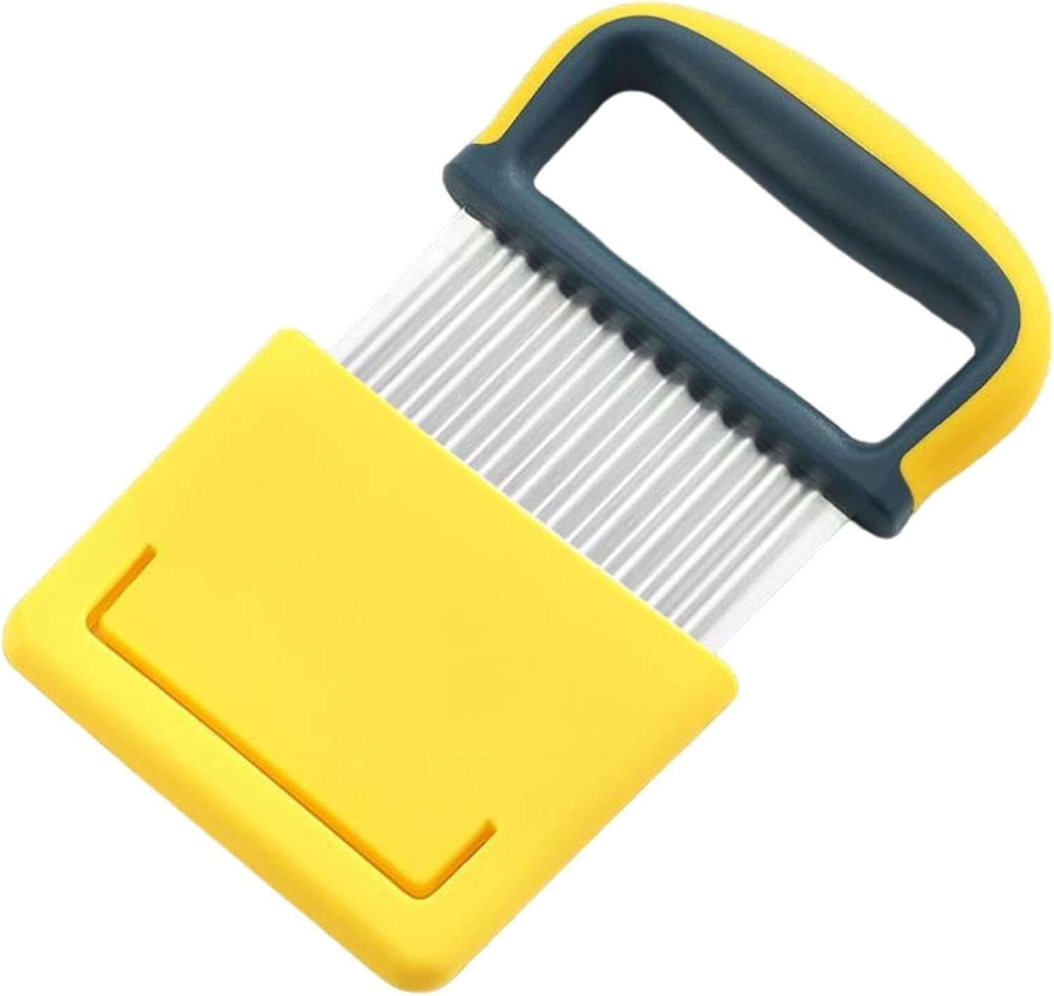 RODISHOMM Stainless Steel Crinkle Cutter for Potatoes and Vegetables &ndash; Wavy Chopper Knife for Slicing Fries, Fruits, and Veggies