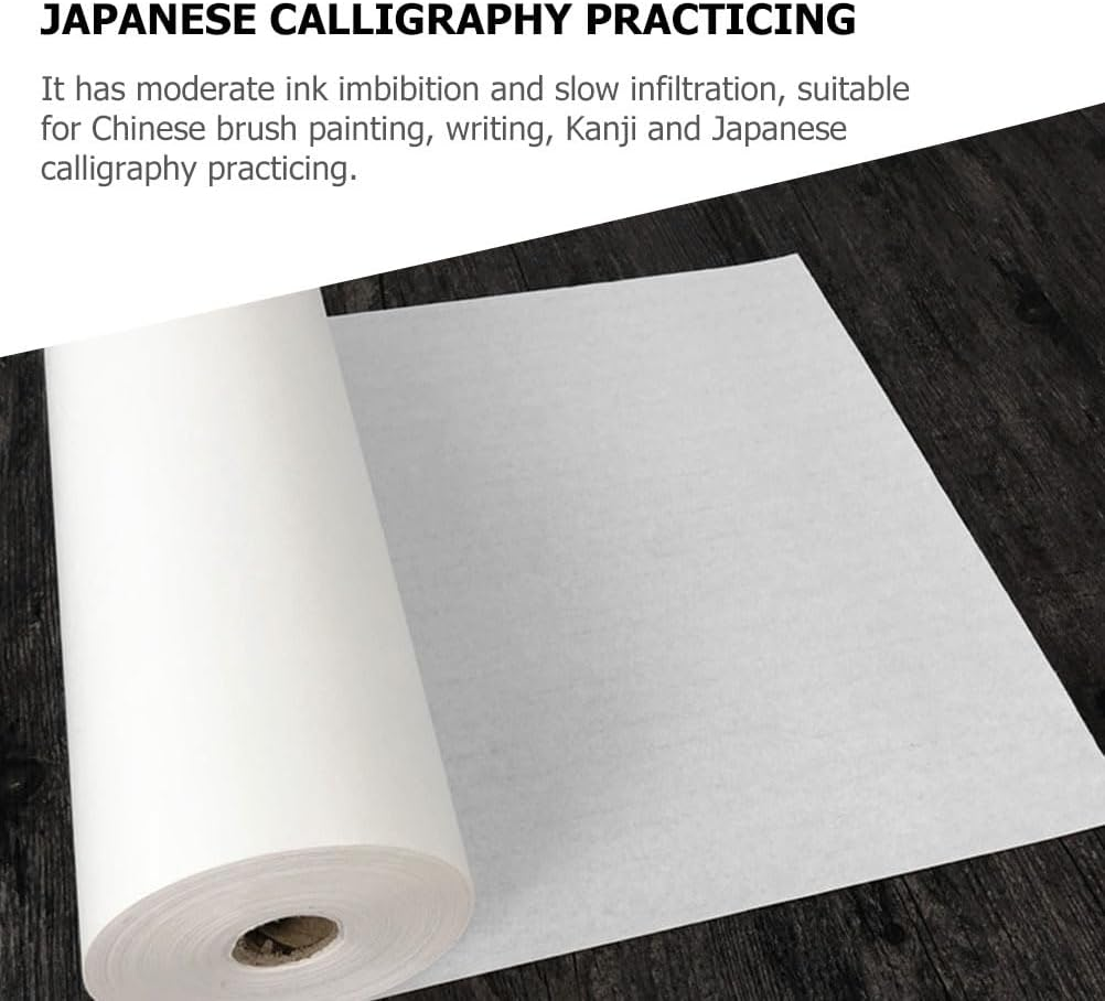 SEWACC Thickened Rice Paper Roll Perfect for Calligraphy Painting Chinese Art Kanji Sumi Writing and Seal Making 50M X 40Cm image number 2