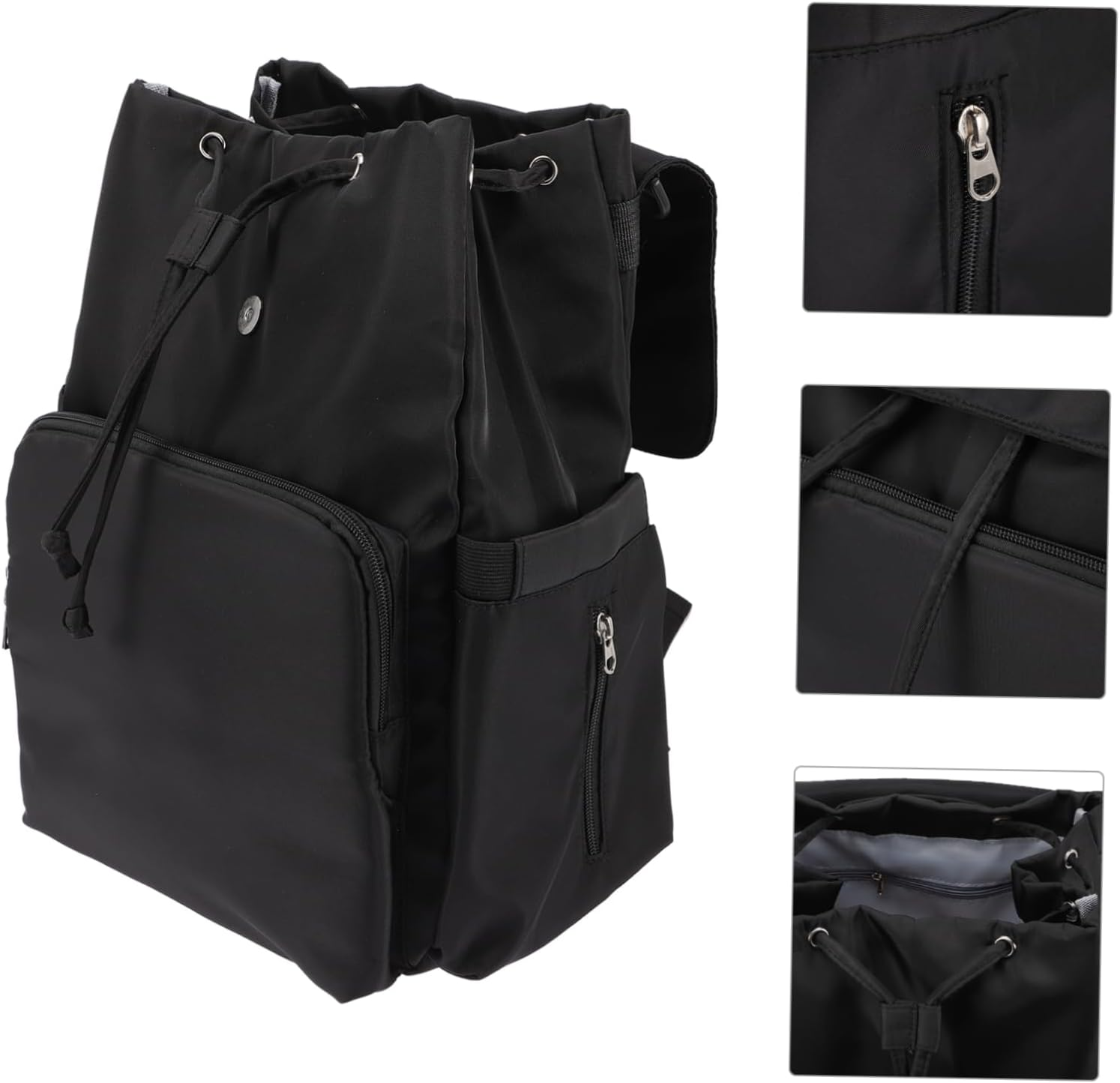 Convertible Diaper Bag Backpack Drawstring Wet Dry Separation Travel Diaper Backpack Storage Organizer for Toys Milk Bottles image number 4