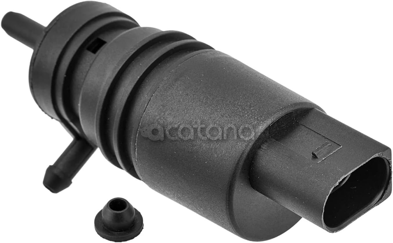 Windscreen Washer Pump for Mitsubishi Lancer CJ 2007-2010 Sedan Front Position - Replacement Windshield Wiper Water Spray Tank Motor - KIT, with Rubber Grommet (Black) image number 1