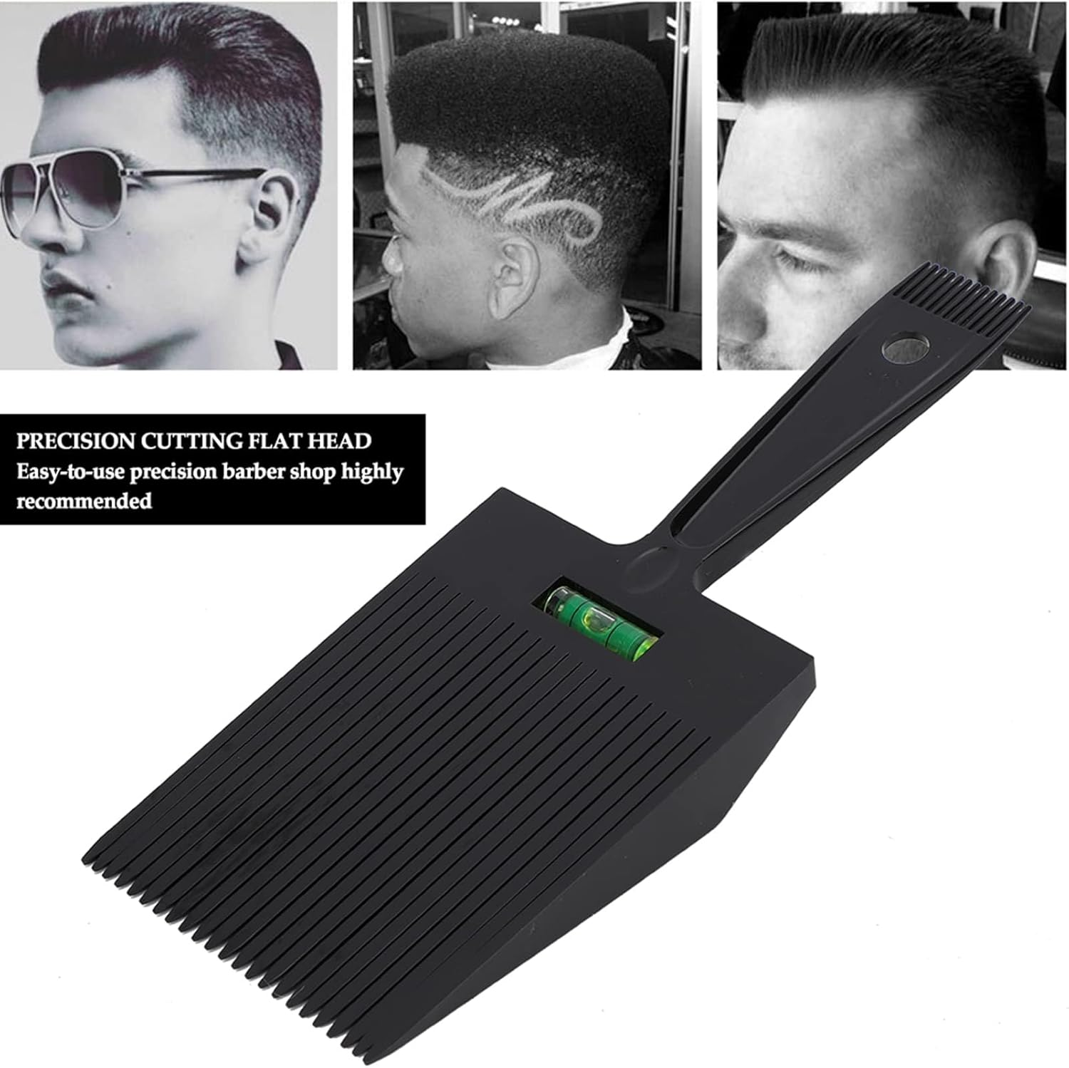 Flat Top Comb, Black Flat Top Combs Barber Haircut Clipper Comb, Fading Comb for Men'S Hairstyle Tool image number 5