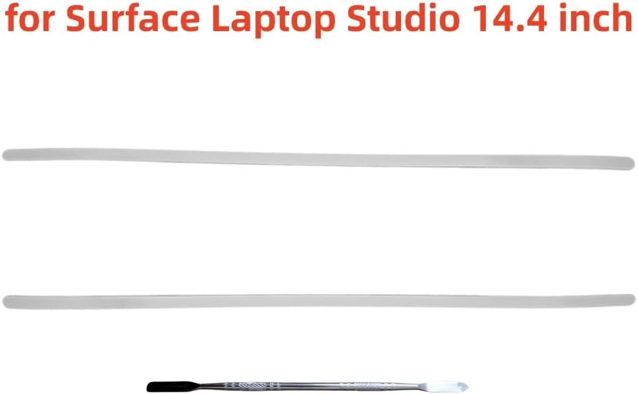 Rubber Feet Strips Replacement for Surface Laptop Studio 14.4 Inch with Stainless Steel Lever Laptop Bottom Case Non-Slip Bumper Rubber Foot Strips Grey