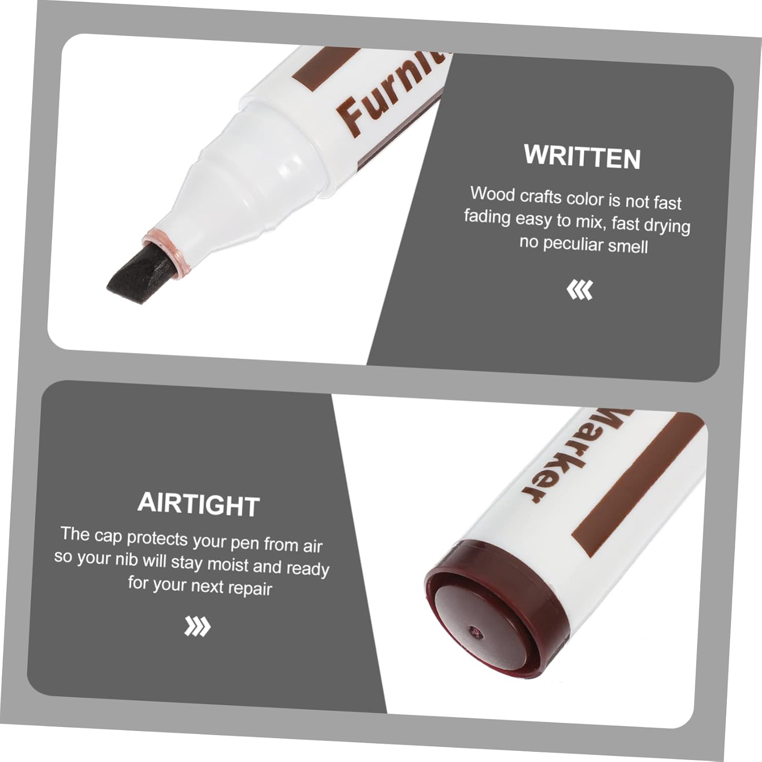 10Pcs Wood Furniture Touch up Pen Markers Paint Marker for Furniture Repair Scratch Covering Home Office Use