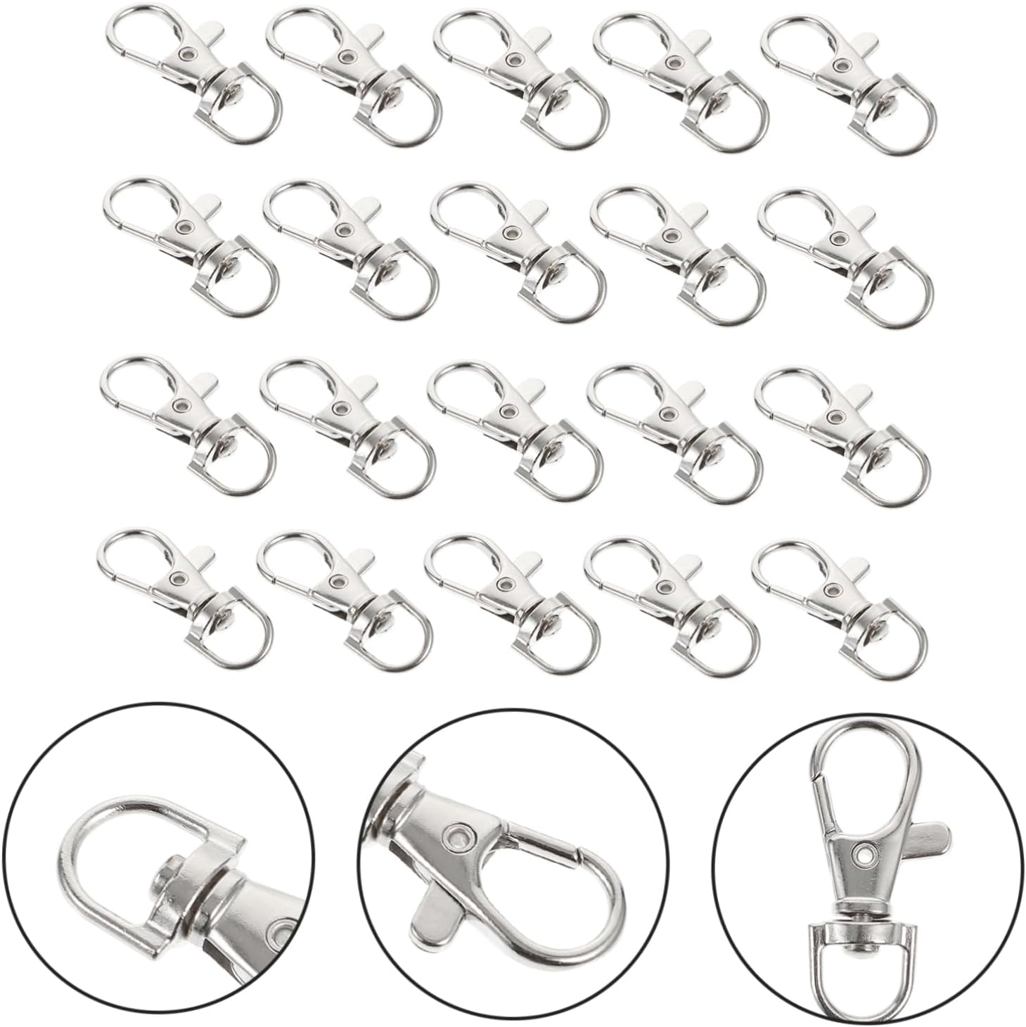 VANZACK 20Pcs Stainless Steel Bird Cage Door Buckle Locks for Birds Prevent Escape Strong Resistant Cage Accessories for Parrots image number 4