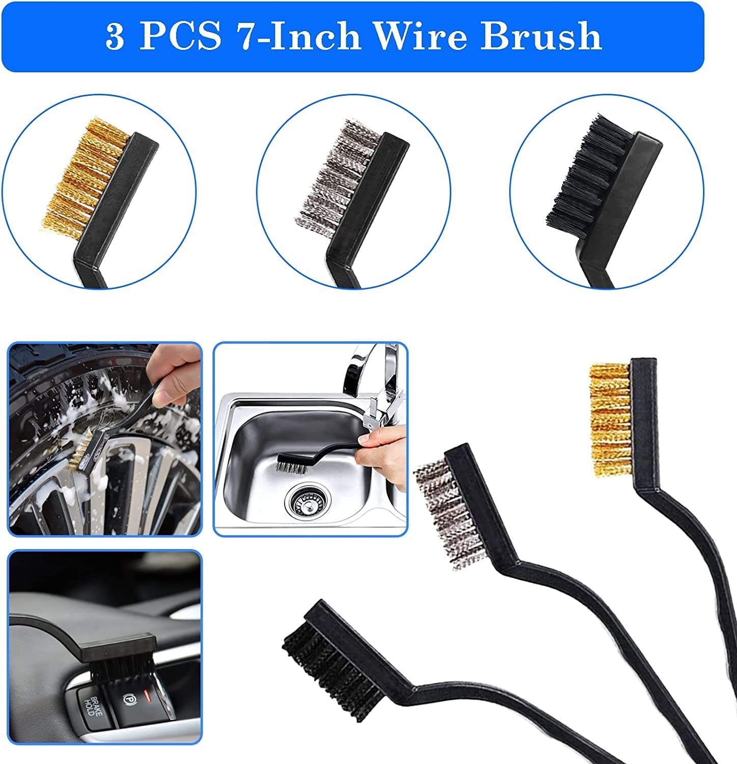 26Pcs Car Detailing Brush Set, Car Detailing Kit, Auto Detailing Drill Brush Set, Car Detailing Brushes, Car Buffing Sponge Pads Kit, Car Cleaning Tools Kit for Interior, Exterior, Wheels image number 4