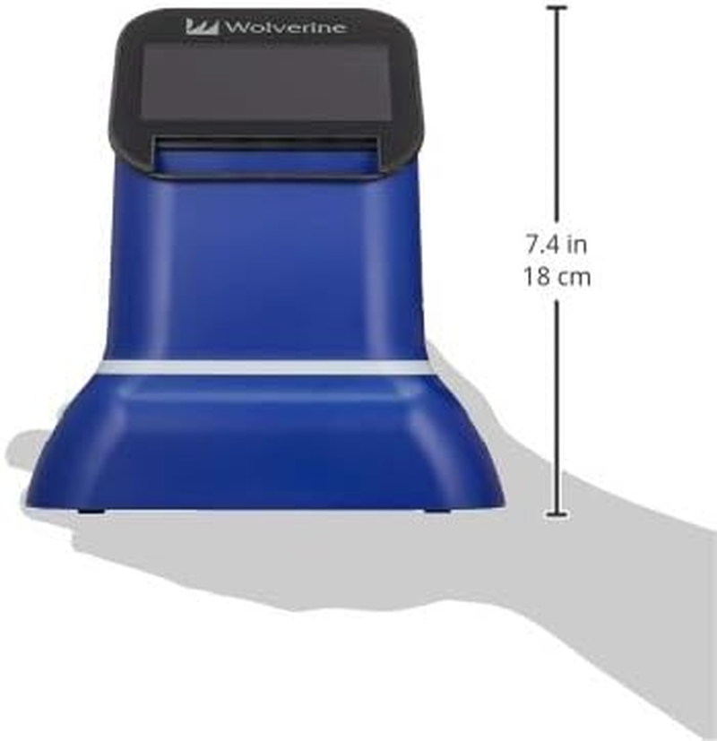 Wolverine F2D Saturn Digital Film & Slide Scanner - Converts 120 Medium Format, 127 Film, Library Film(Microfiche), 35Mm Negatives & Slides to Digital JPEG - Large 4.3" LCD W/Hdmi Output (Blue) image number 1