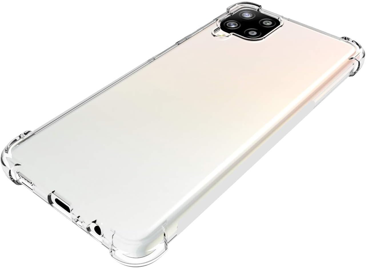 USTIYA Case for Samsung Galaxy A12 Clear TPU Four Corners Protective Cover Transparent Soft image number 2