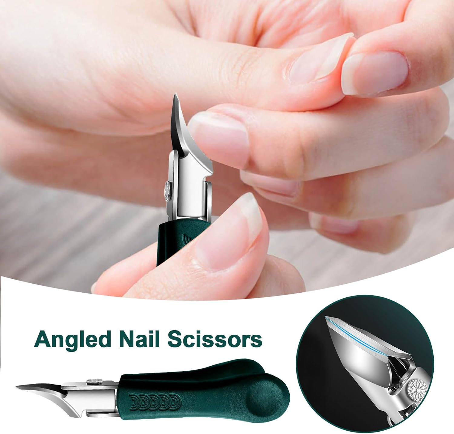 Curved Toenail Clippers | Nail Cutting Clippers | Wide Jaw Trimming Tools for Women Seniors Daily Maintenance Personal Grooming Beauty Salons Home Travel - Black image number 3