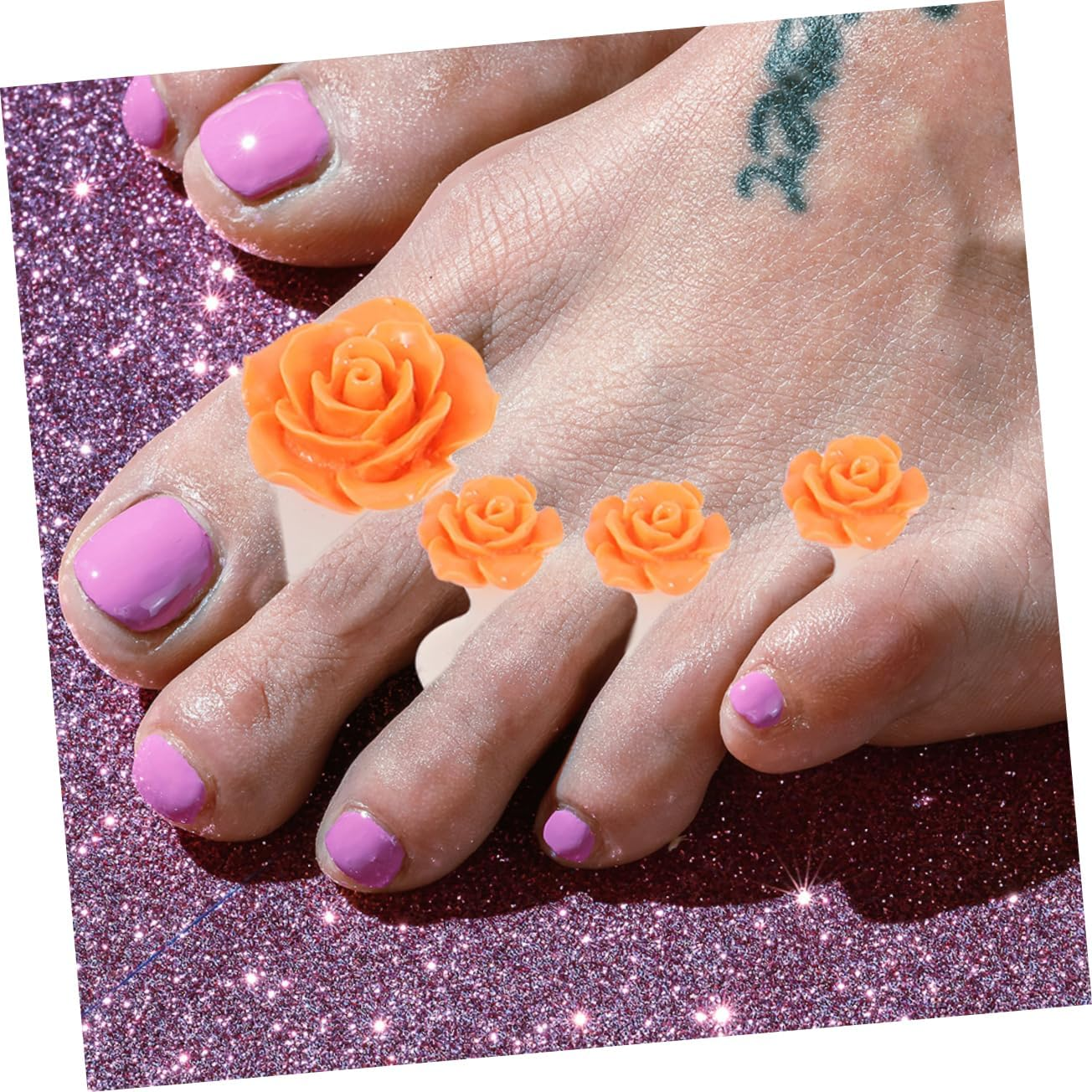 HEATSHAKING 16Pcs Nail Art Tools Toe Separators Silicone Toe Dividers for Pedicure image number 4