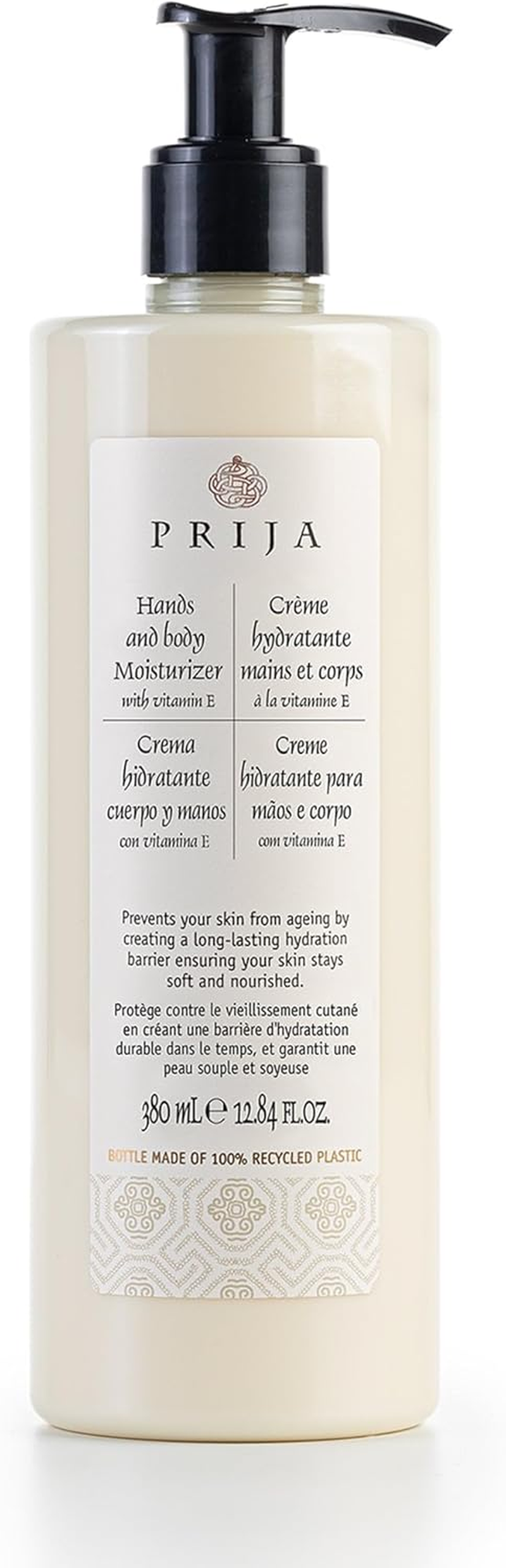 Prija Hands and Body Moisturiser Hydrates and Protects the Skin with Vitamin E, Helps Protect Skin from Ageing by Creating Long Lasting Hidration, Vegan Friendly 380Ml image number 4