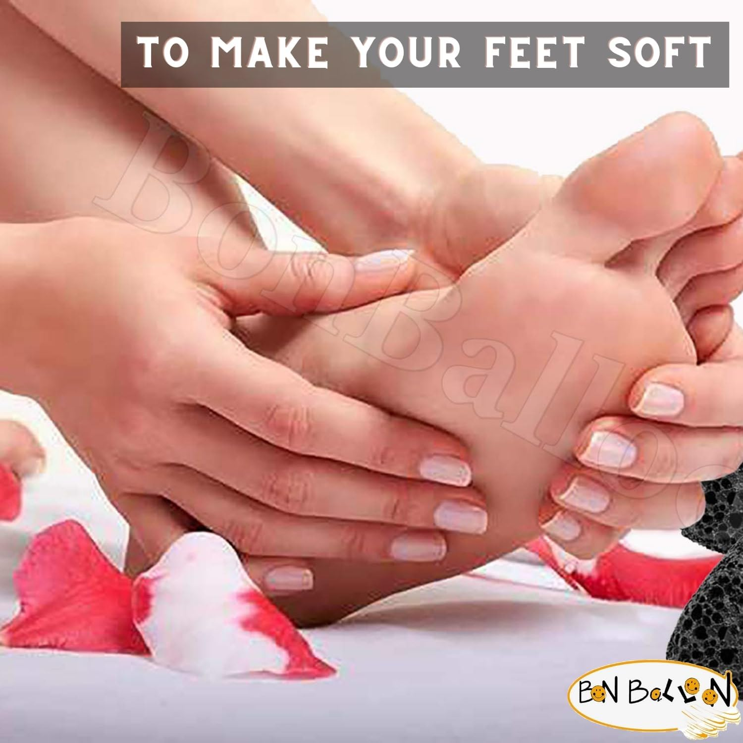 2 Pcs Pumice Stone Dead Sea Best Remove Dead Skin Calluses Exfoliate Smooth Feet for Scrubber Exfoliating Dry Natural Foot Removes Callus on Hands & Heels and Body Care Hard Cracked Heels Pedicure SPA image number 6