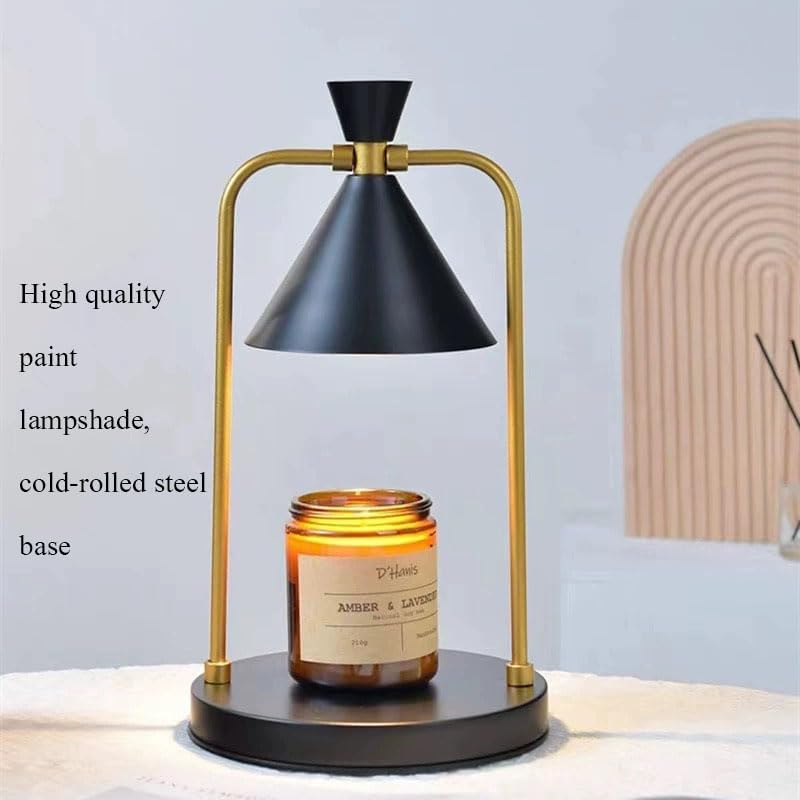 Candle Warmer Lamp Australia, Table Lamp with Dimmable for Jar Candles with 2 Bulbs, Home D&eacute;cor Products for Thanksgiving Christmas Mother'S Day Birthday Women & Mom Gifts, White - Black image number 3