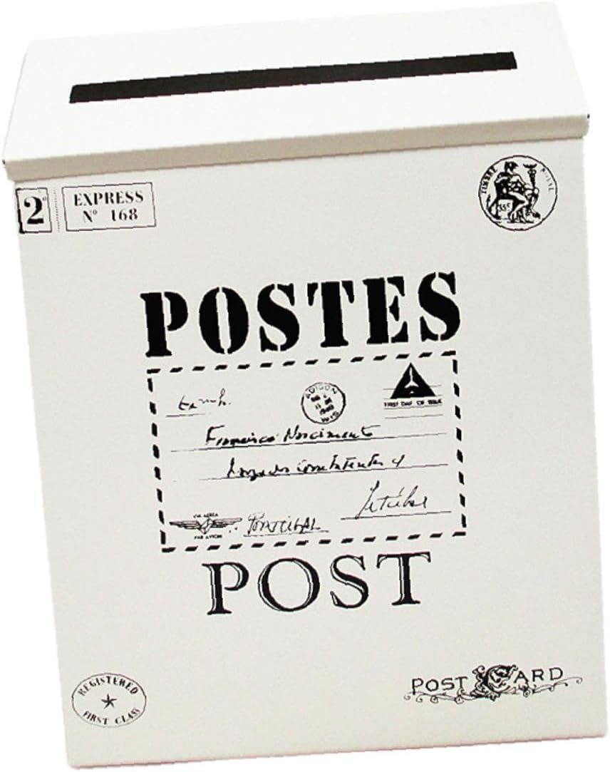 Generic Vintage Wall Mounted Mailbox with Newspaper Slot for Outdoor Use, Beige image number 6