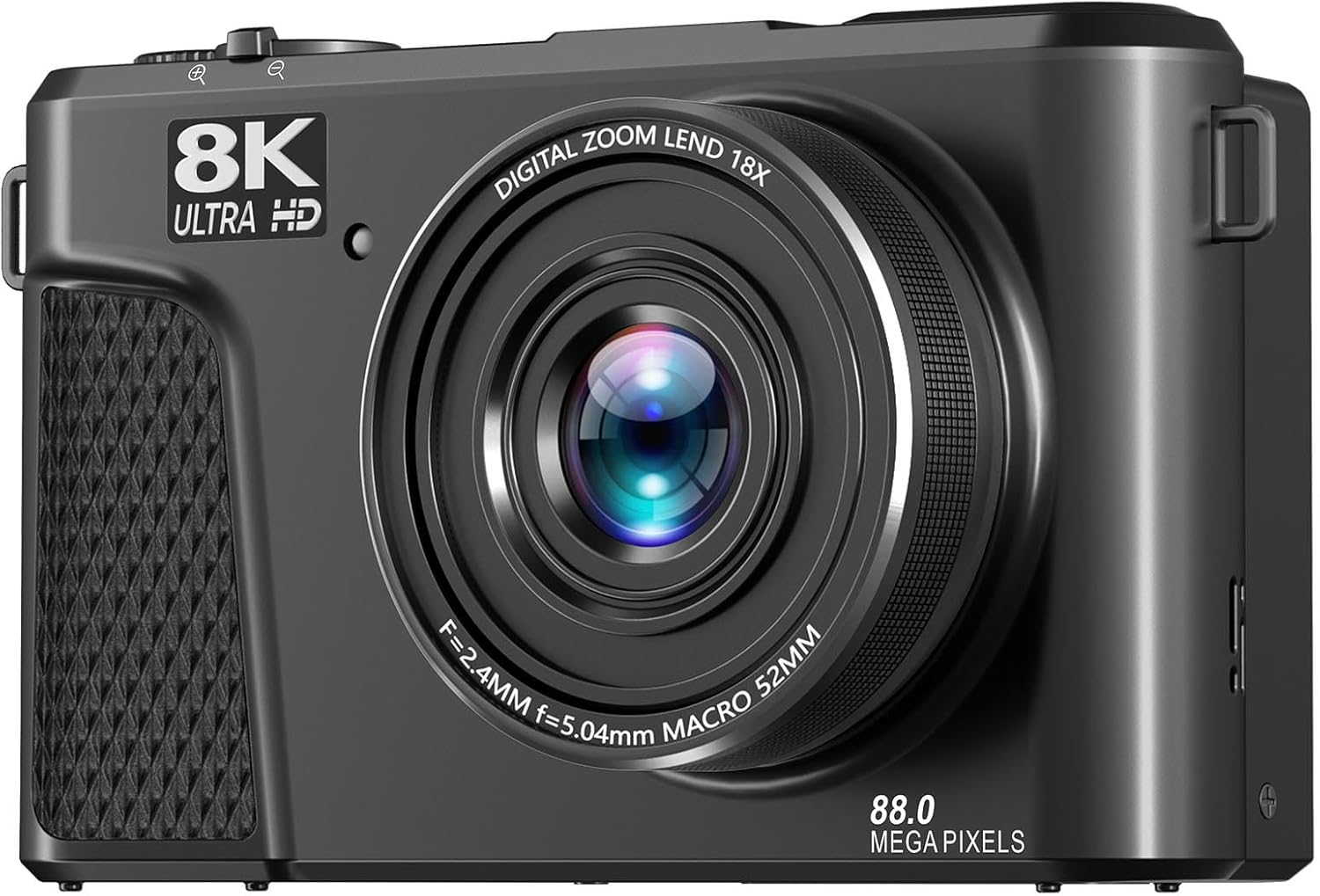 XUMIUZIY 8K Digital Camera, Auto Focus 88MP Cameras for Photography, 18X Zoom Wifi Vlogging Camera, 3 Inch Flip Screen, with Webcam Mode, Filter, Multiple Filters LED Fill Light (Black)