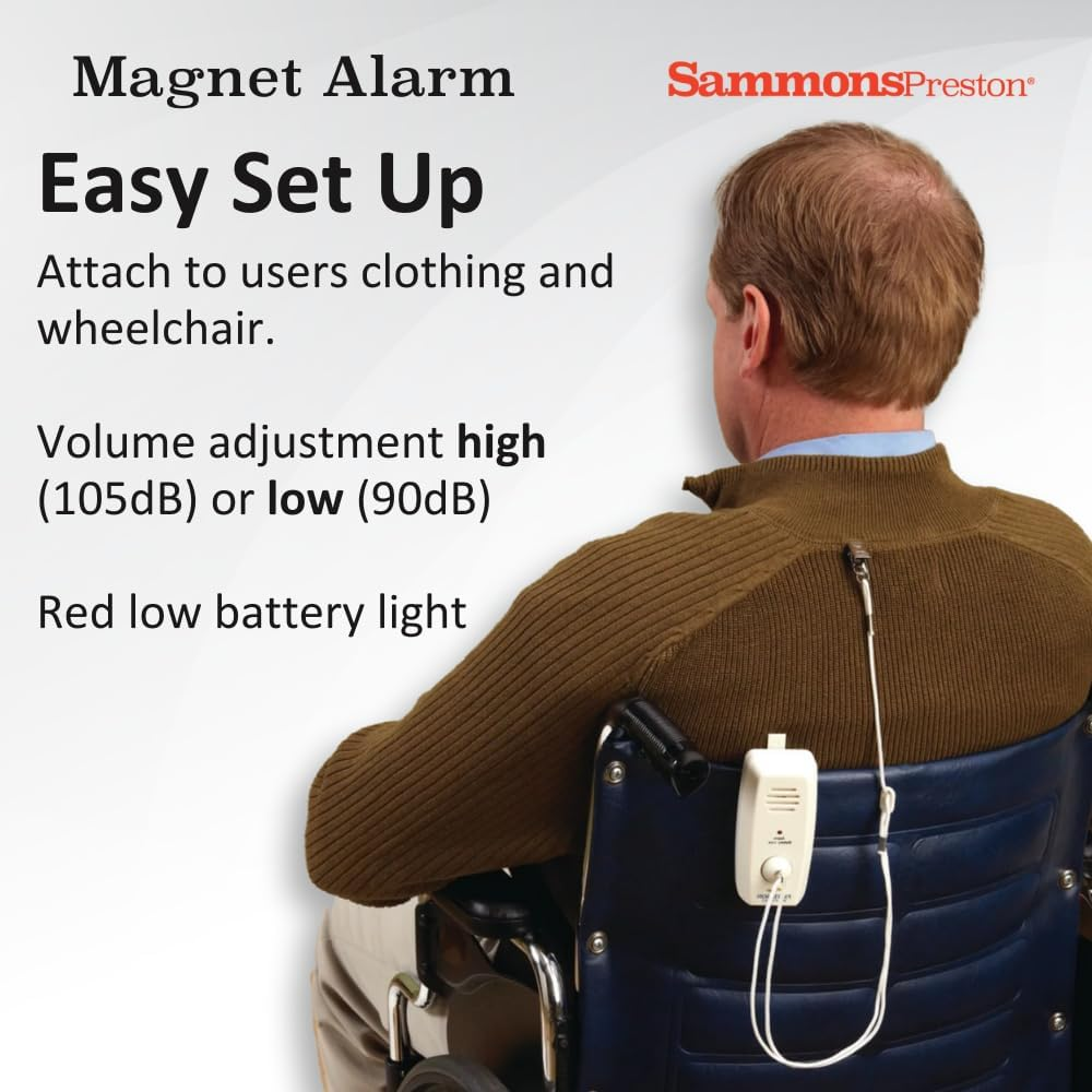 Sammons Preston Magnet Alarm, Fall Management System for Elderly Residents, Aid for Monitoring Patients in Bed or in Wheelchairs, Alarm System for Assisted Living Residents and Elderly Care image number 2