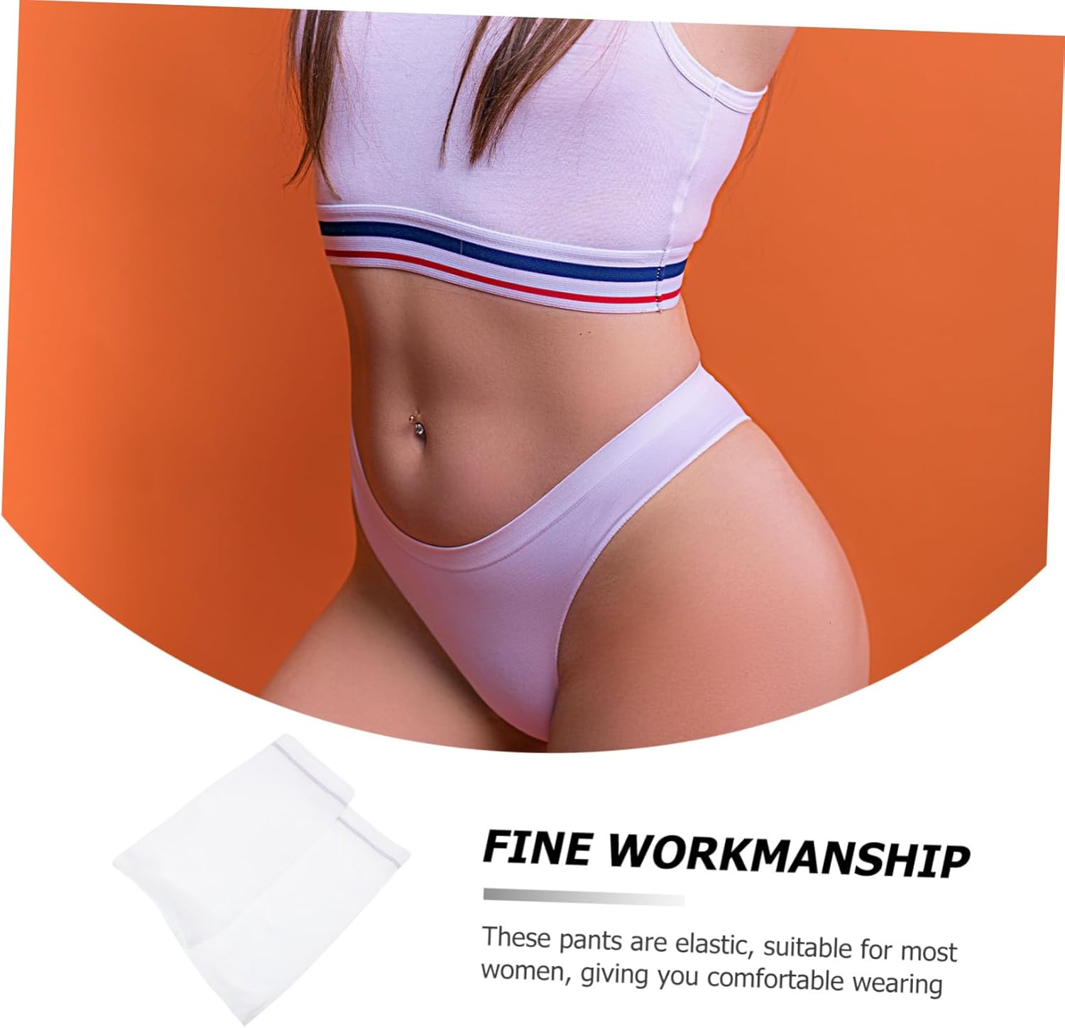 2Pcs Disposable Women Underwear Nursing Briefs Soft Sanitary Pants Portable Maternity Care Postpartum Use XXL White image number 3