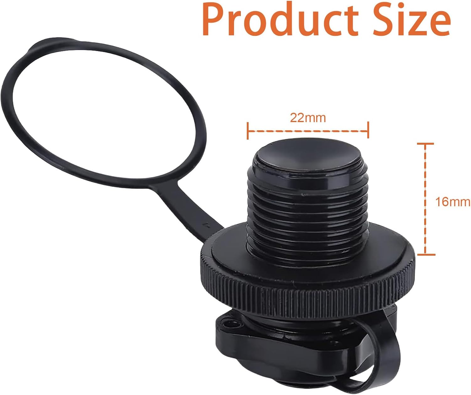 2PCS Inflatable Boat Air Valve Replacement &ndash; One-Way Leakproof Spiral Screw Plug for Dinghy, Raft, Kayak, Boston Valve Design image number 4