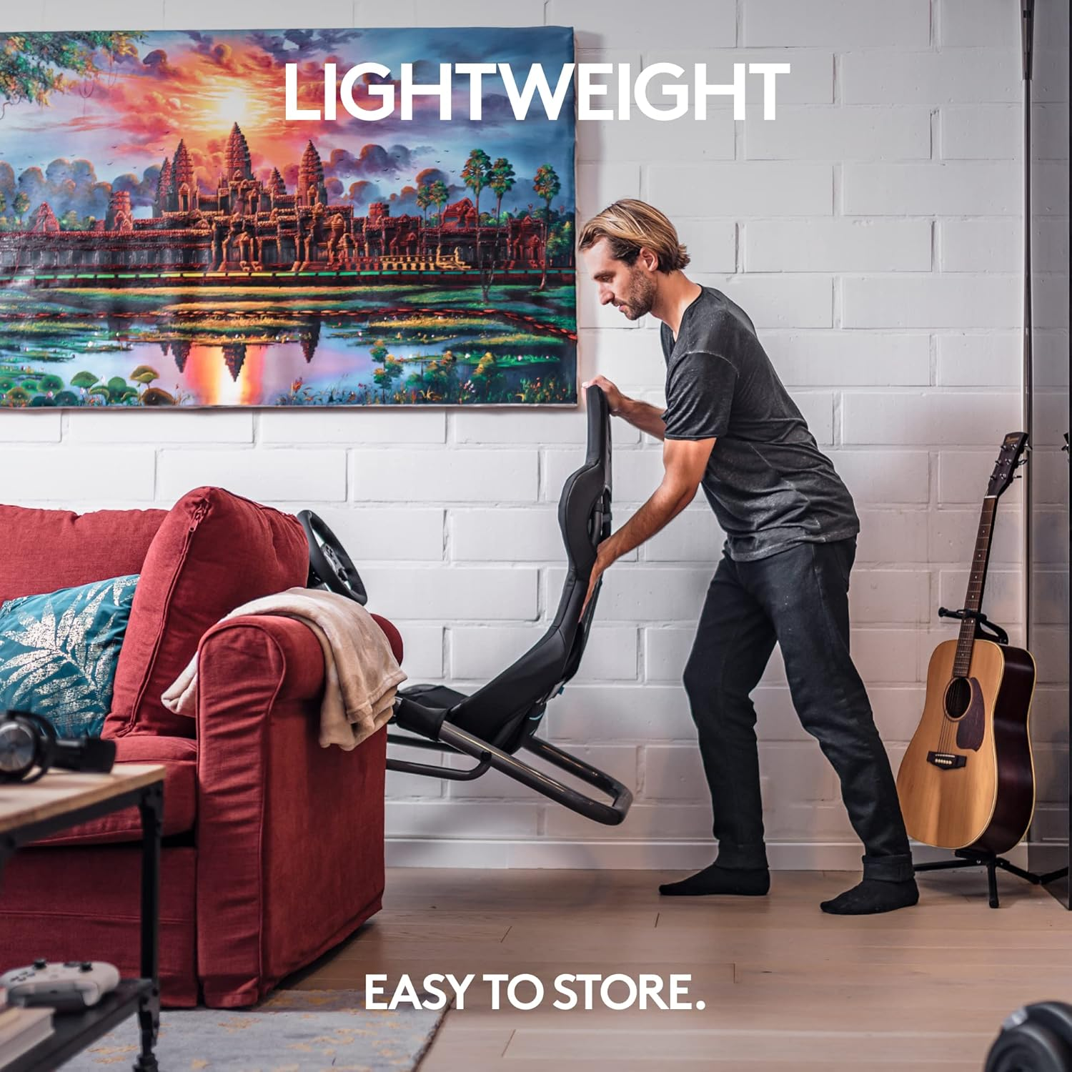 Playseat Trophy - Logitech G Edition Sim Racing Cockpit | Fully Adjustable | Supports All Direct Drive Steering Wheels | Lightweight & Robust | Absolute Comfort | Actifit