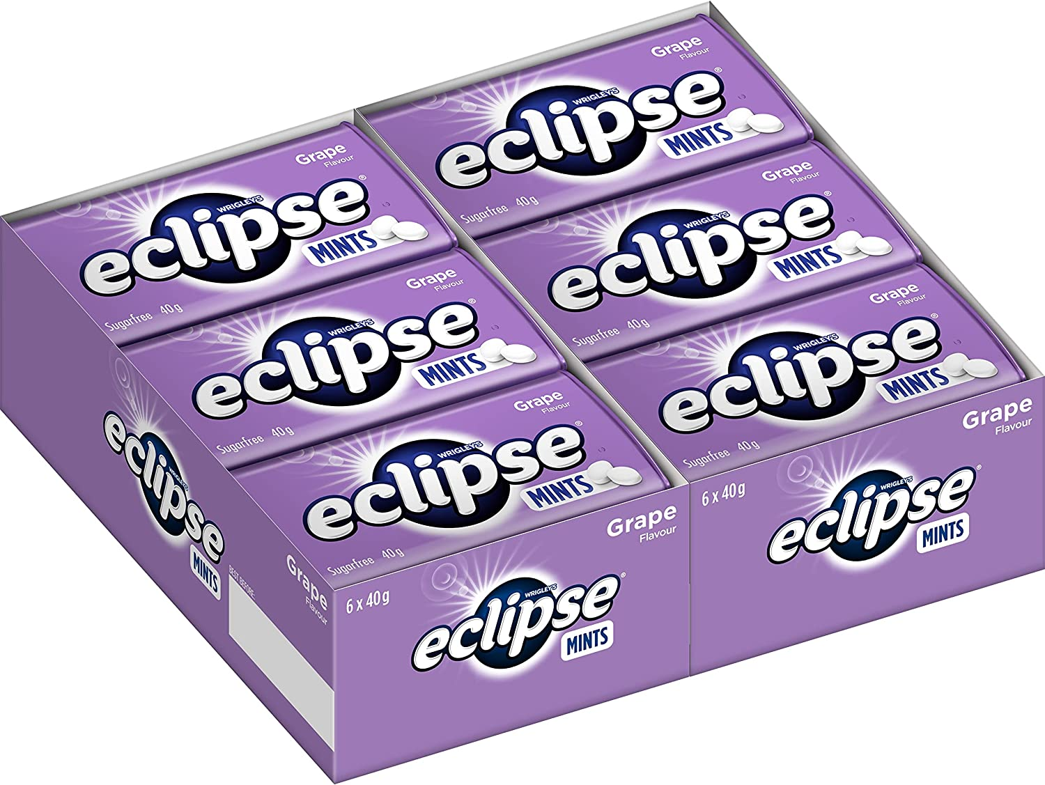 Eclipse Hard Pressed Mints Grape Flavour 12 X 40G image number 5