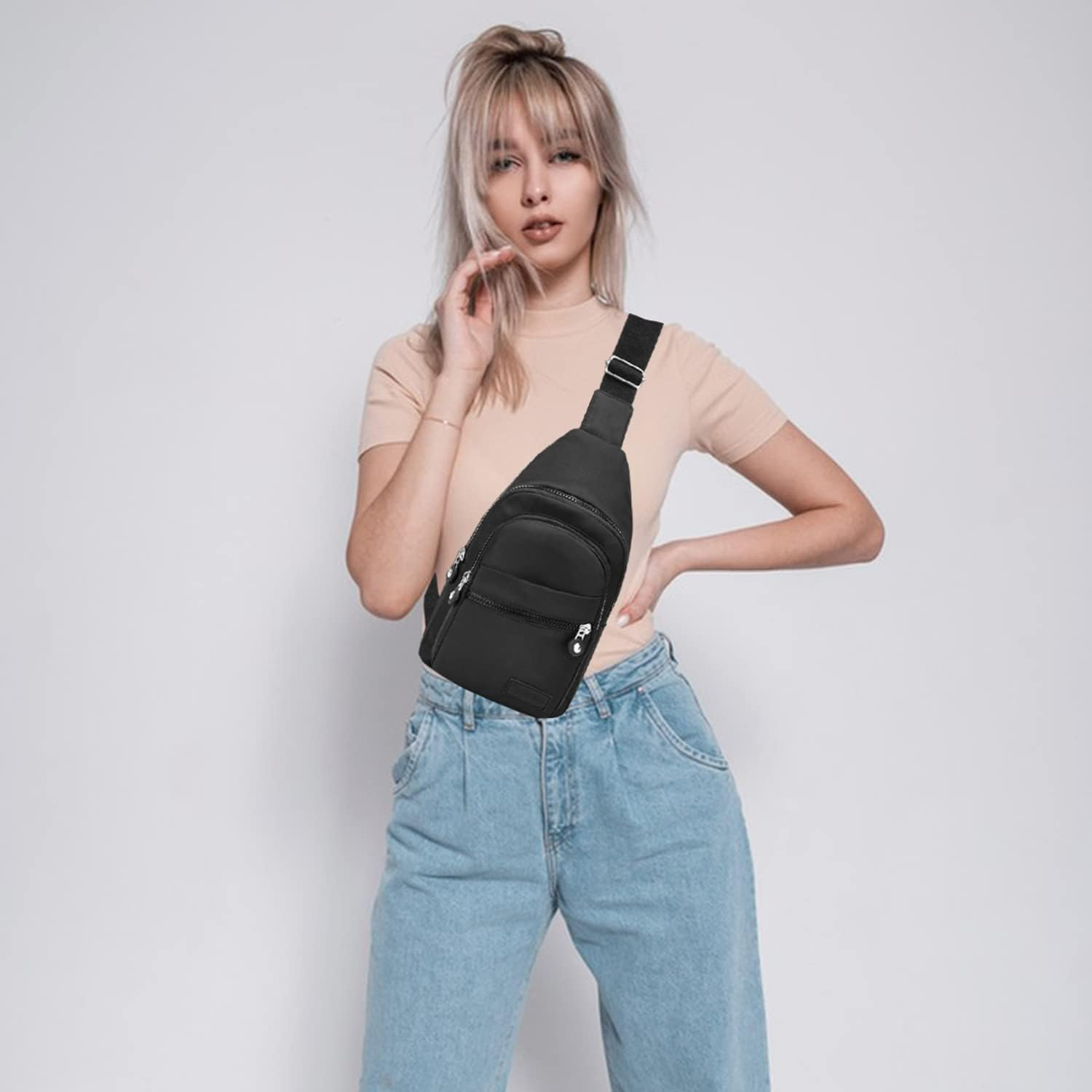 Small Sling Backpack Crossbody Sling Bag, Chest Bag Daypack Fanny Pack Cross Body Bag for Outdoors Hiking Traveling image number 1