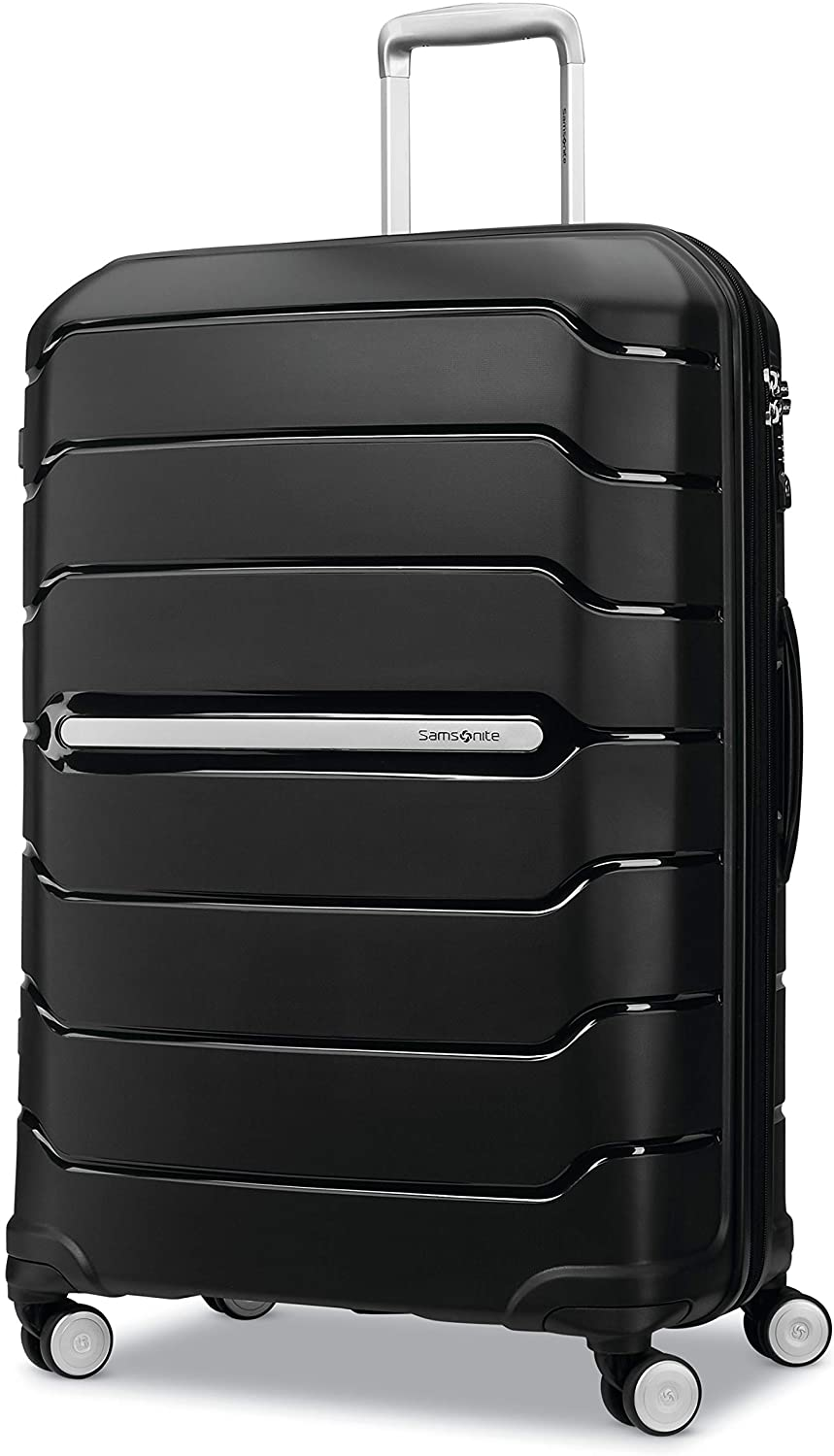 Samsonite Freeform Hardside Expandable with Double Spinner Wheels, Black, 2-Piece Set (Carry-On/Large), Freeform Hardside Expandable with Double Spinner Wheels