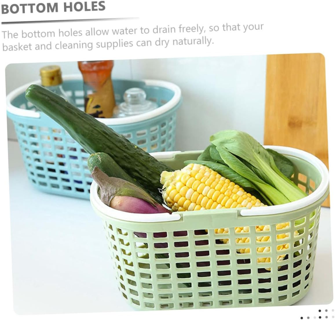 Alipis 3Pcs Portable Bath Basket for Shower Cleaning Plastic Bathroom Organizer for Travel Toiletry Bag and Bathroom Caddy Needs