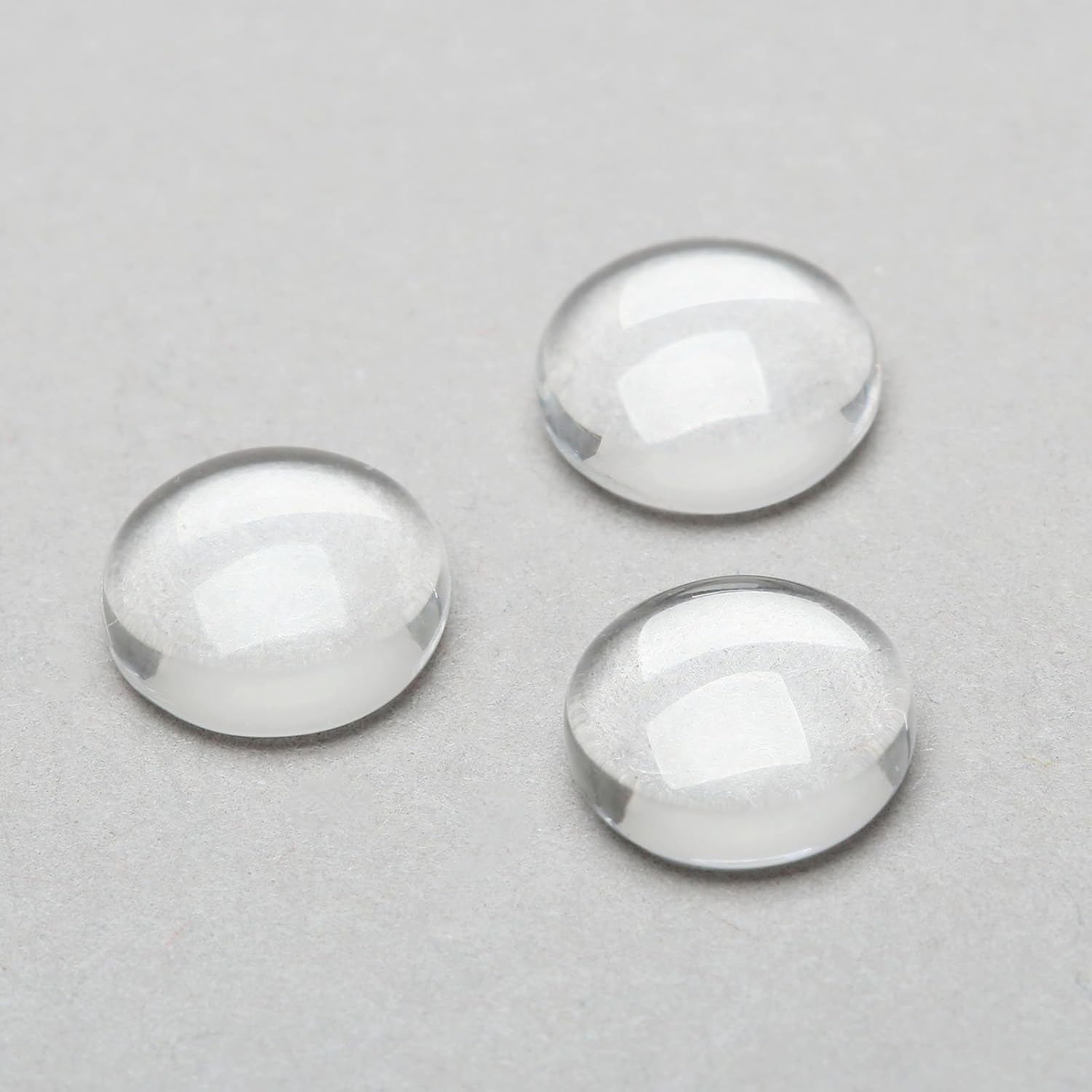 Dophee Glass Cabochons Dome Tiles, 100PCS 12Mm, Thickness 3.8Mm, Clear round Flat Back Dome Cabochons Set for DIY Craft Photo Charms, Cameo Pendants, Rings, Necklace and Jewelry Making