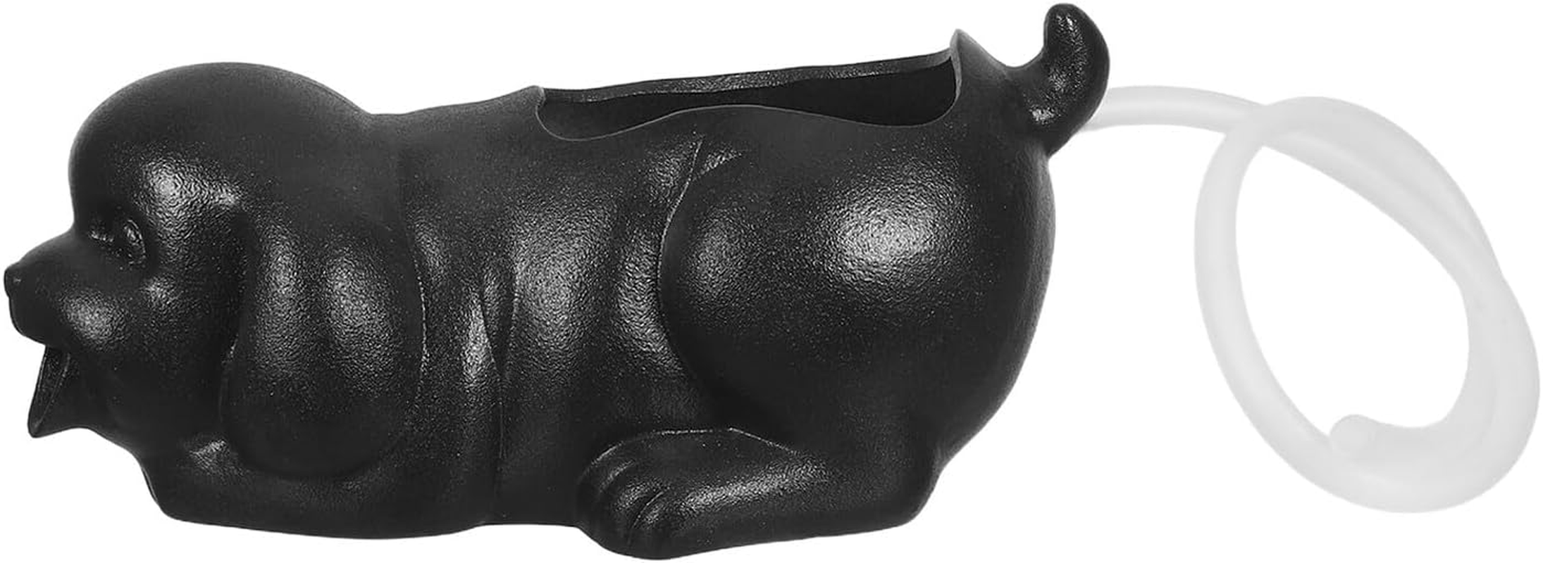 Ceramic Fish Fountain Spitter Dog Statue for Aquarium and Garden Tabletop Waterfall Decor Enhancing Fish Activity and Water Circulation Indoor Outdoor