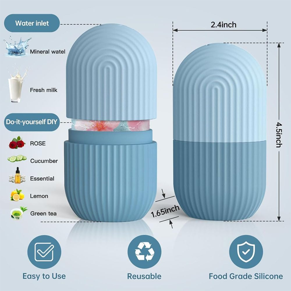 Silicone Rose Ice Roller for Face Ang Eye Reusable Ice Cube Massager for Puffiness, Wrinkles Ang Pores, Cooling Skin Care Tool to Improve Elasticity Angreduce Dark Circles image number 3