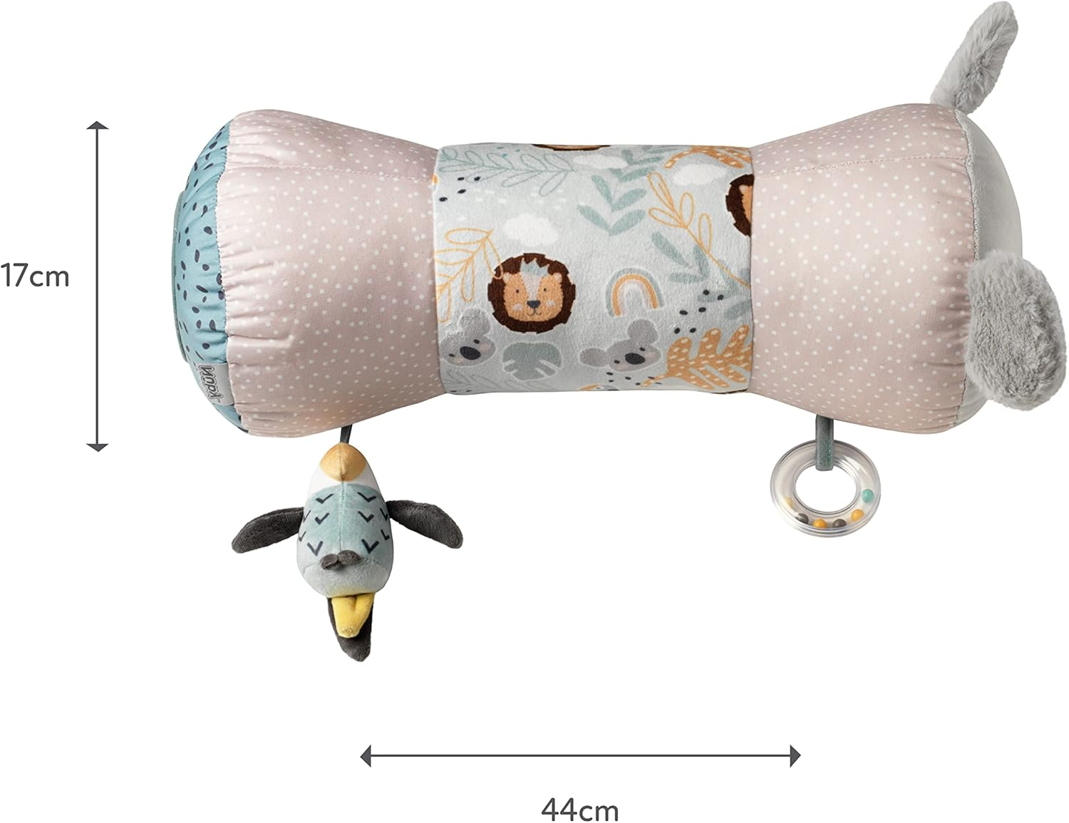 Nuby Animal Adventures Tummy Time Pillow &ndash; Sensory Toys | Baby-Safe Mirror | Suitable from Birth