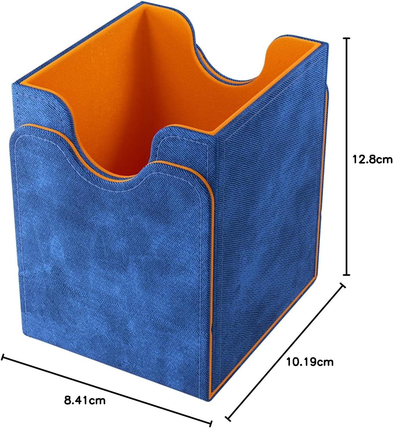 Gamegenic Squire 100+ XL Convertible Deck Box EXCLUSIVE LINE | Card Storage Box | Removable Cover Clips | Holds 100 Double-Sleeved Cards in Extra Thick Inner Card Sleeves | Blue/Orange Color | Made By - Blue image number 5