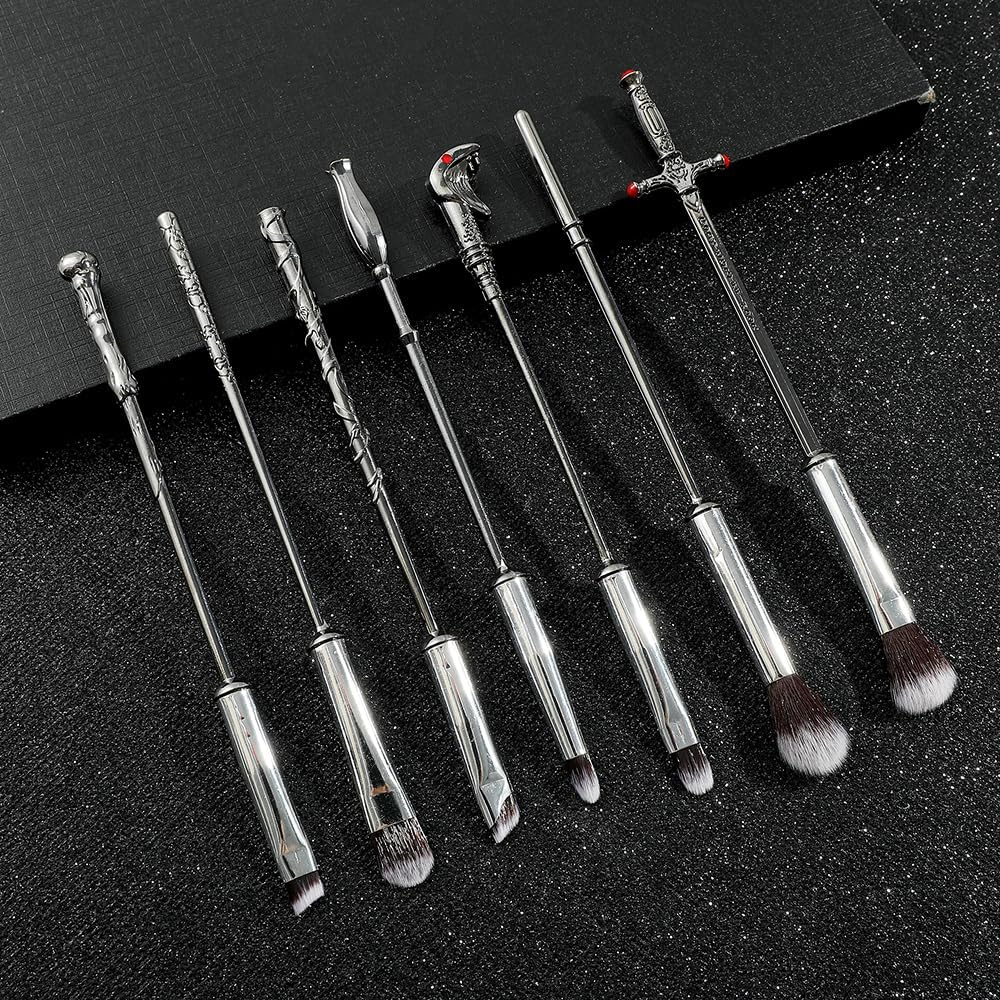 Pottter Makeup Brushes Harrry Gifts Comb Mirror with Gift Box for Eyeshadow Eyebrows Eyeliner Lips Concealer Contouring Highlighter Blending Wizard Wand Makeup Brushes Set image number 1