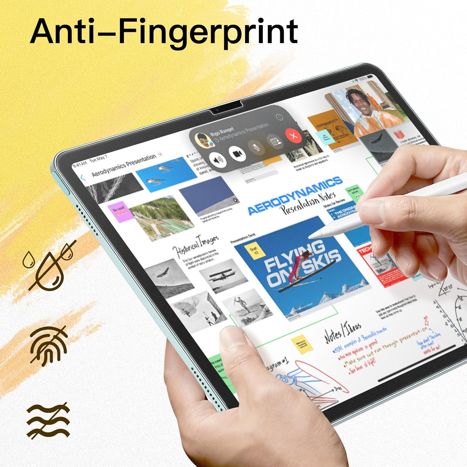 Jetech Paper Screen Protector for Ipad Air 11-Inch M3/M2 (2025/2024), Anti-Glare, Matte PET Film for Drawing, 1-Pack image number 3