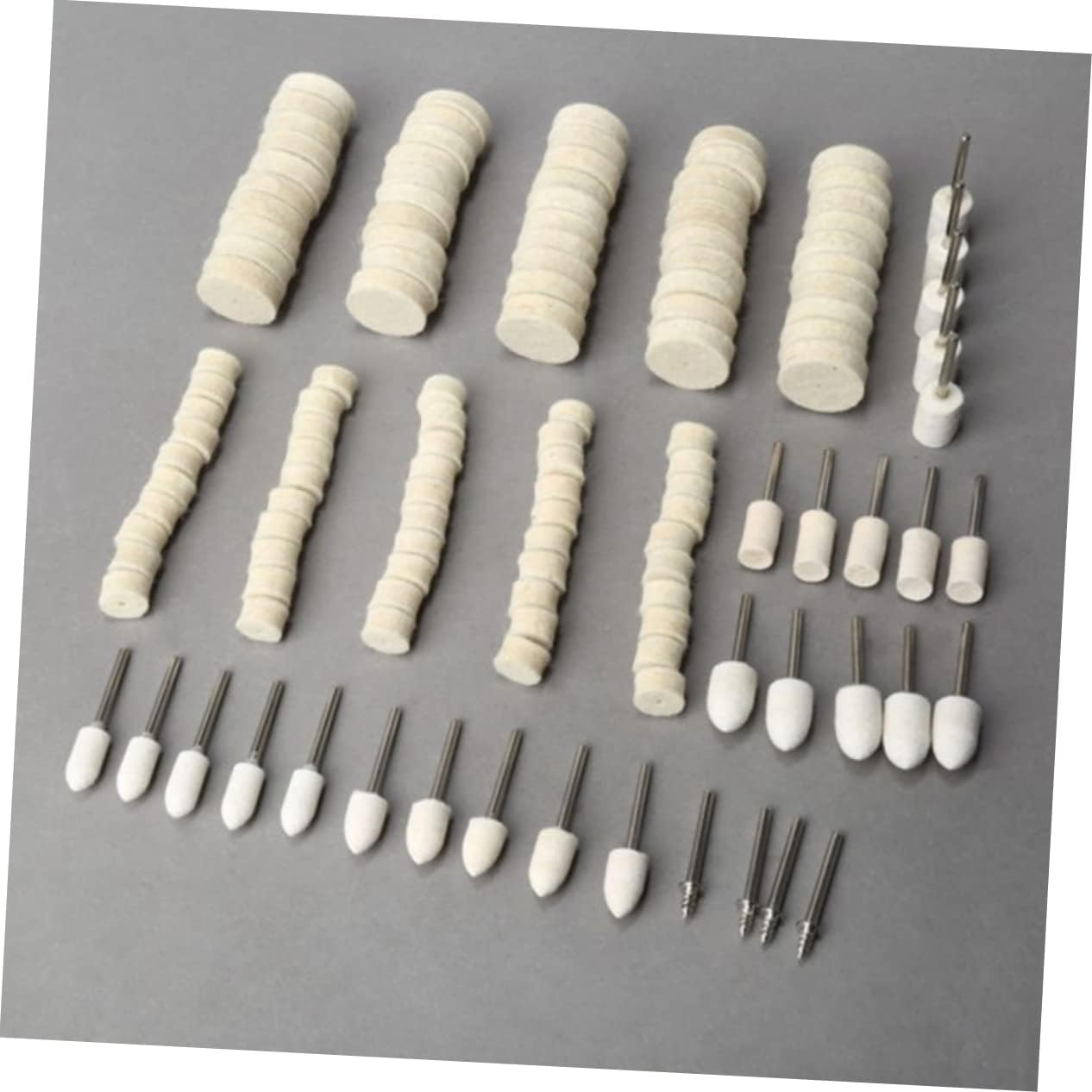 MAGICLULU 129Pc Wool Polishing Wheel Set Felt Buffing Pads for Metal Surface Waxing and Polishing Compatible Rotary Tools for Automotive and Home Use image number 3