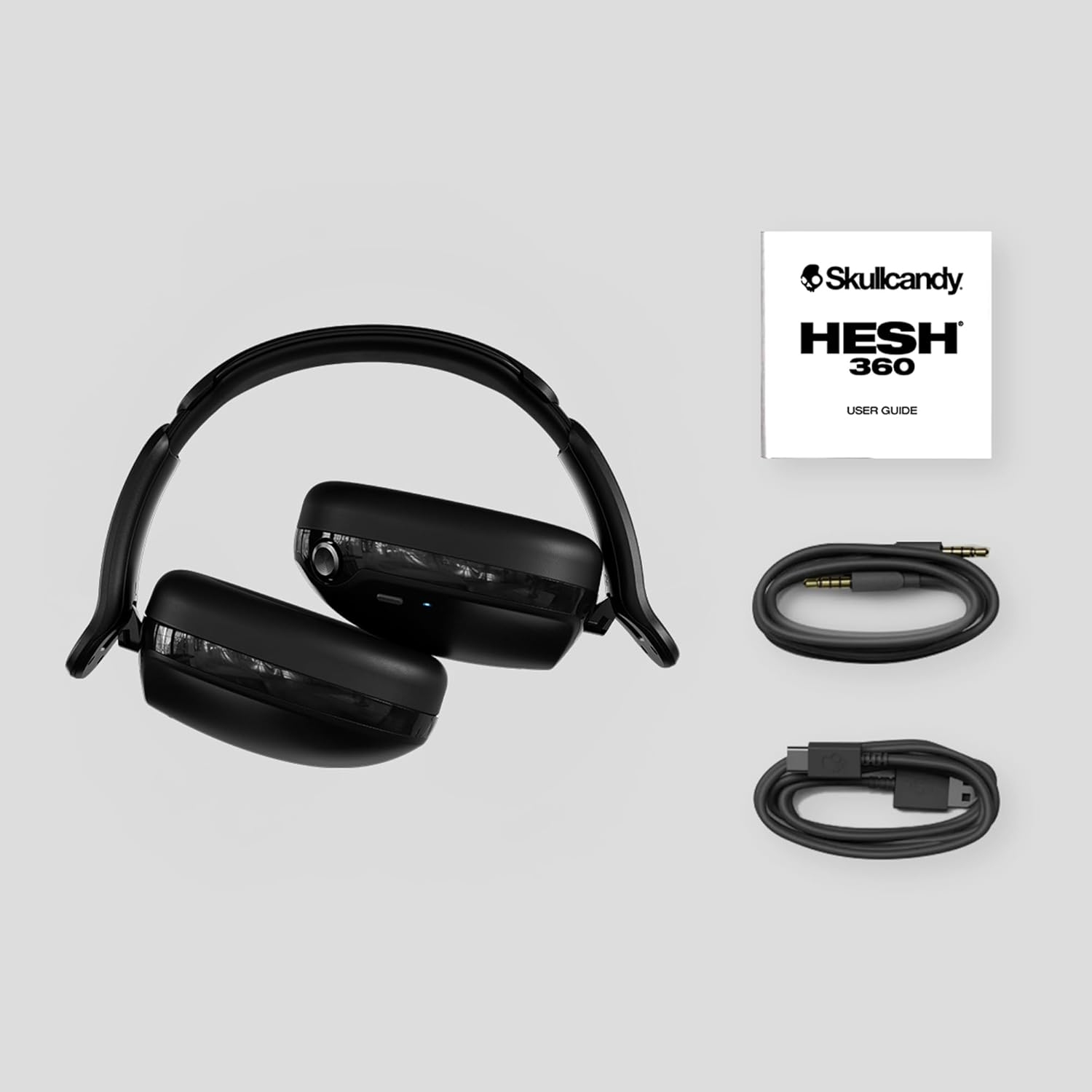 Skullcandy Hesh 360 Wireless Over-Ear Bluetooth Headphones, up to 100 Hours Battery, Noise Isolating Fit, Flat-Folding Collapsible Design, Microphone Iphone Android - Bone - Bone image number 6