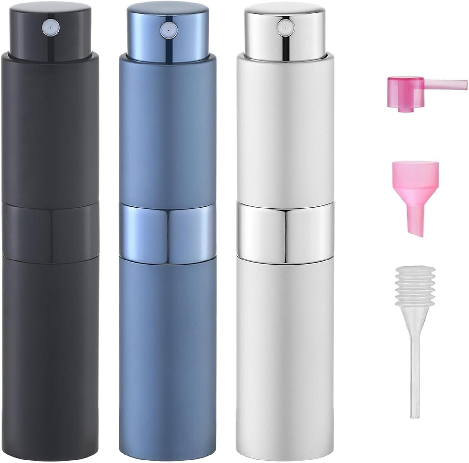 Perfume Atomizer Travel Bottle Refillable: Cologne Sprayer Portable for Men - Mini Spray Empty for Refill - 8Ml Small Size Blue