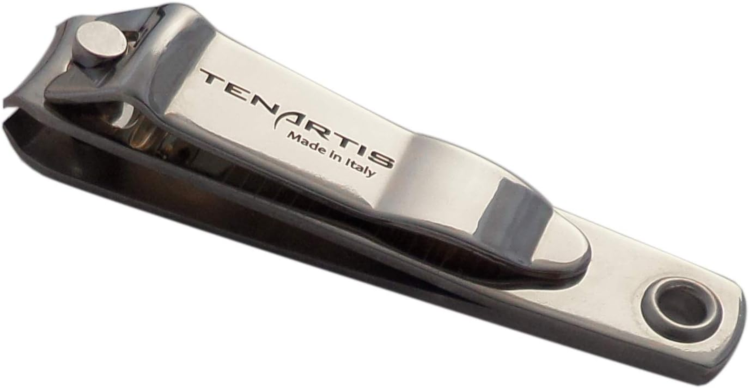 4-Piece Manicure Case with Nail Clippers Made of Genuine Leather Tenartis Made in Italy (Brown) image number 3