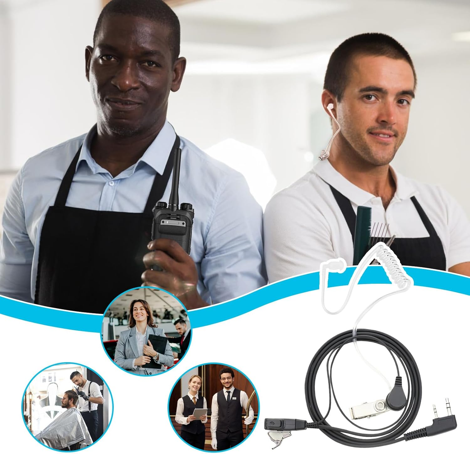 Microphone Headset Discreet Acoustic Tube - Replacement Concealed Transparent Acoustic Tube Microphone Earphones Audio Parts Ergonomic for Professionals Enthusiasts