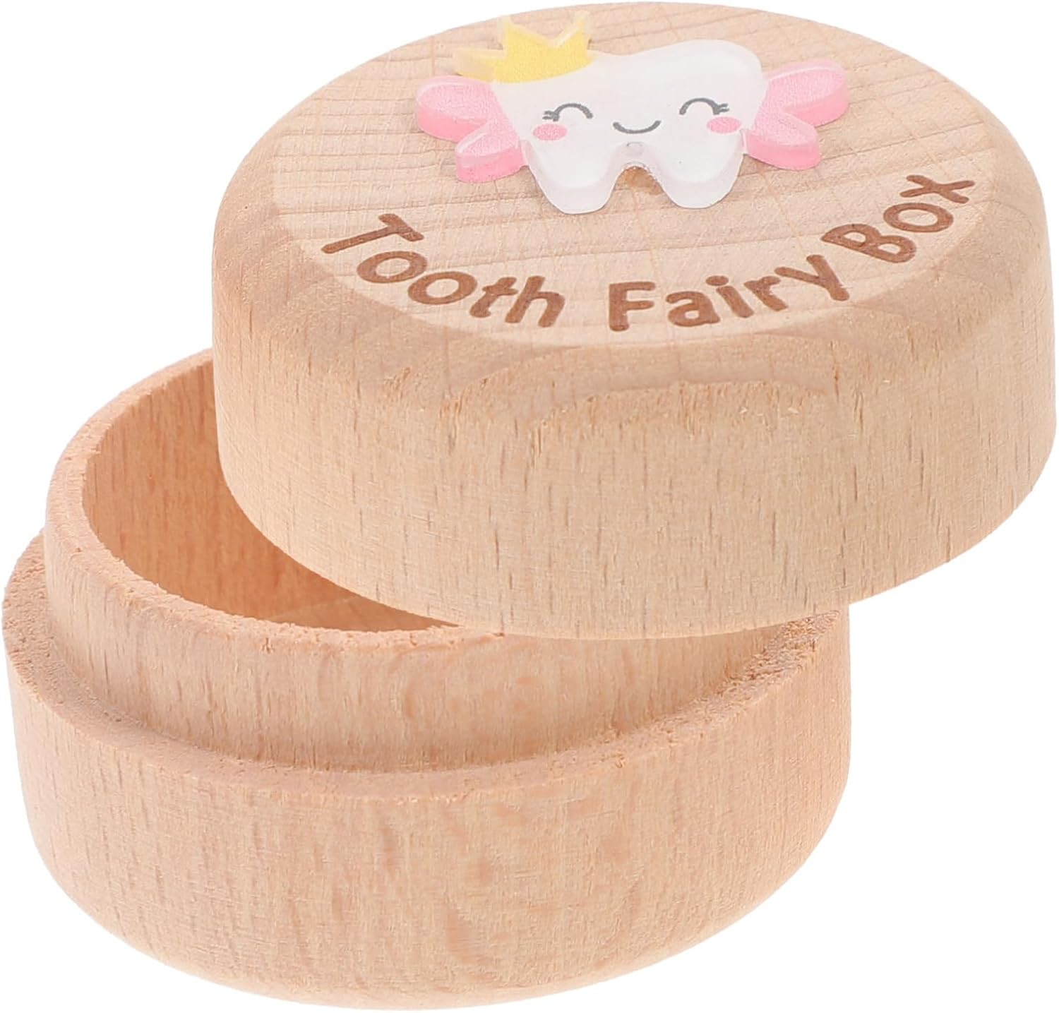 GARVALON Handcrafted Wooden Tooth Box Fetal Hair Saver Boys and Girls Tooth Collector Storage Box image number 2