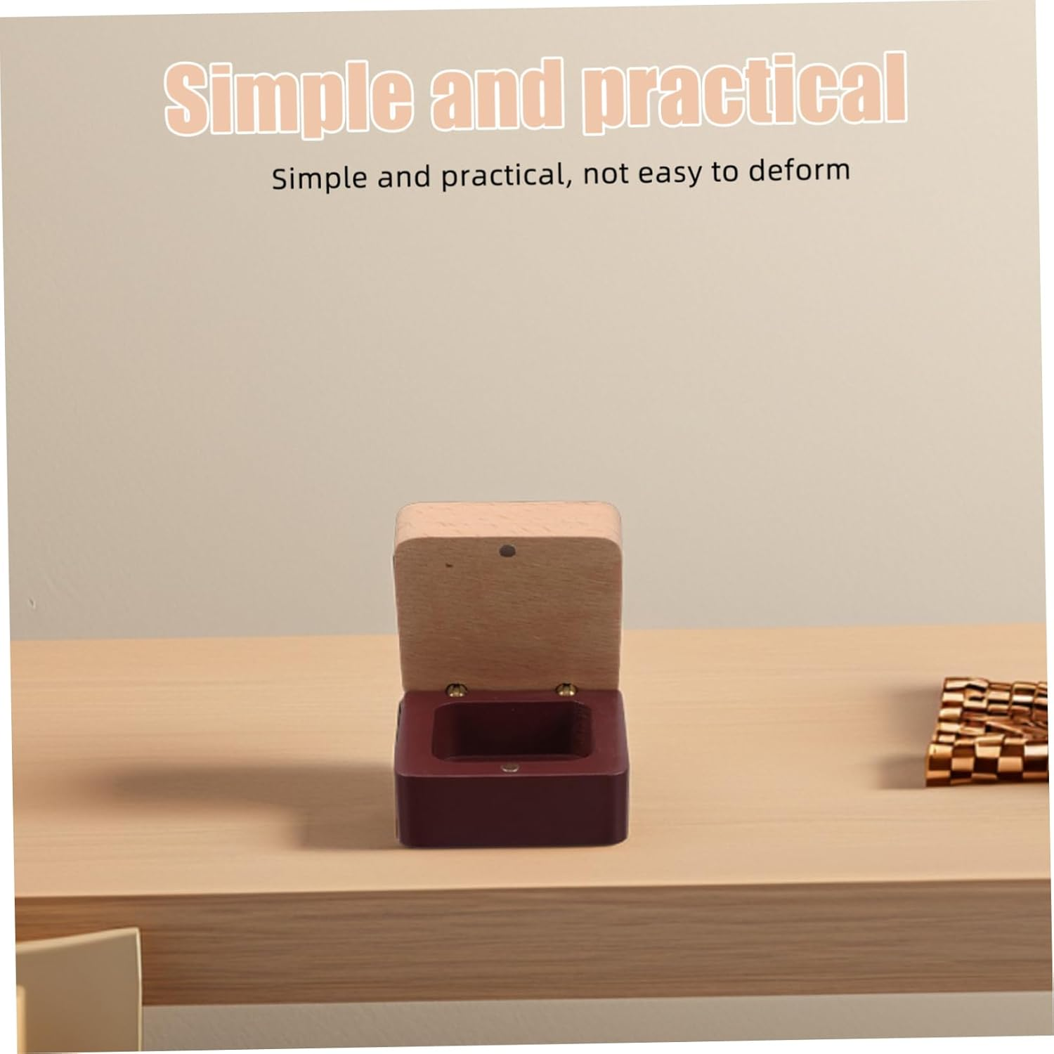 FRCOLOR Wooden Tooth Storage Box Keepsake Container for Boys and Girls Adults Fairy Memory Newborn Vintage Hair Jewelry Organizer image number 2