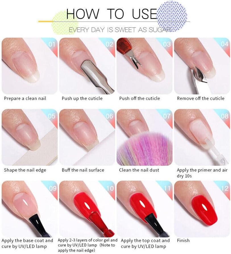 AIMALL 7.5Ml Fluorescent Color UV Gel Nail Polish Semi Permanent UV LED Gel, Long-Lasting LED Manicure Gel, Vivid Colors for All Nail Types - Matt Top Coat image number 4