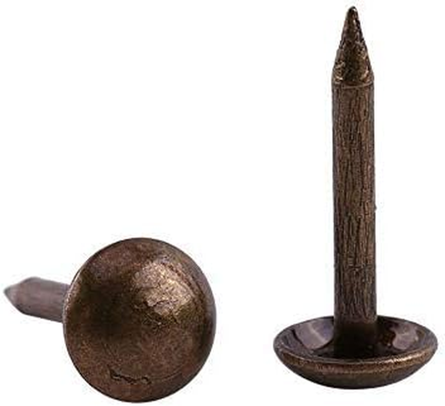100Pcs Antique Bronze Upholstery Nail Wood Decorative Tack Stud for Home Furniture Decor (Size:Type1-Green Bronze) image number 3