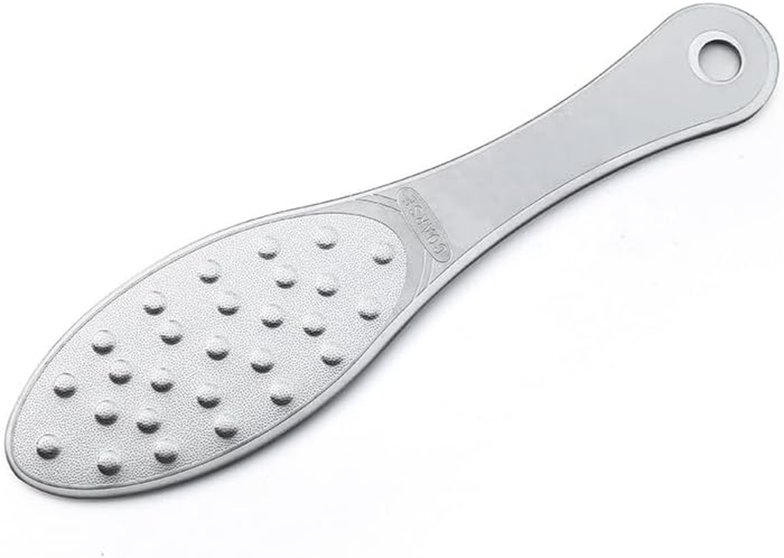 Stainless Steel Foot File, Metal Foot Scraper, Professional Foot File Callus Remover Double-Sided Foot Rasp Scrubber Pedicure Foot Care Tools for Wet & Dry Skin Heel Grater for Feet (Silver, One Size) image number 1