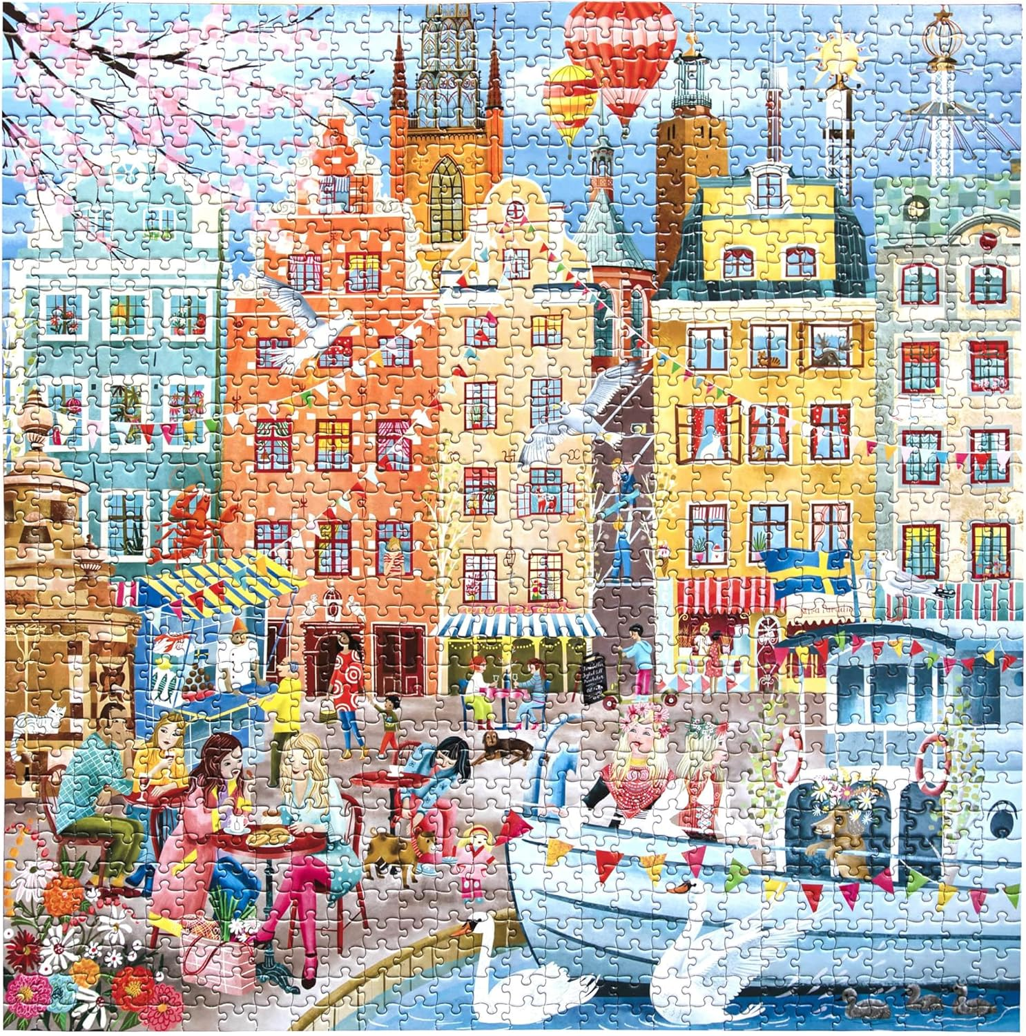 (New July) Eeboo 1000Pc Puzzle Stockholm Sq (Unit 2) image number 4