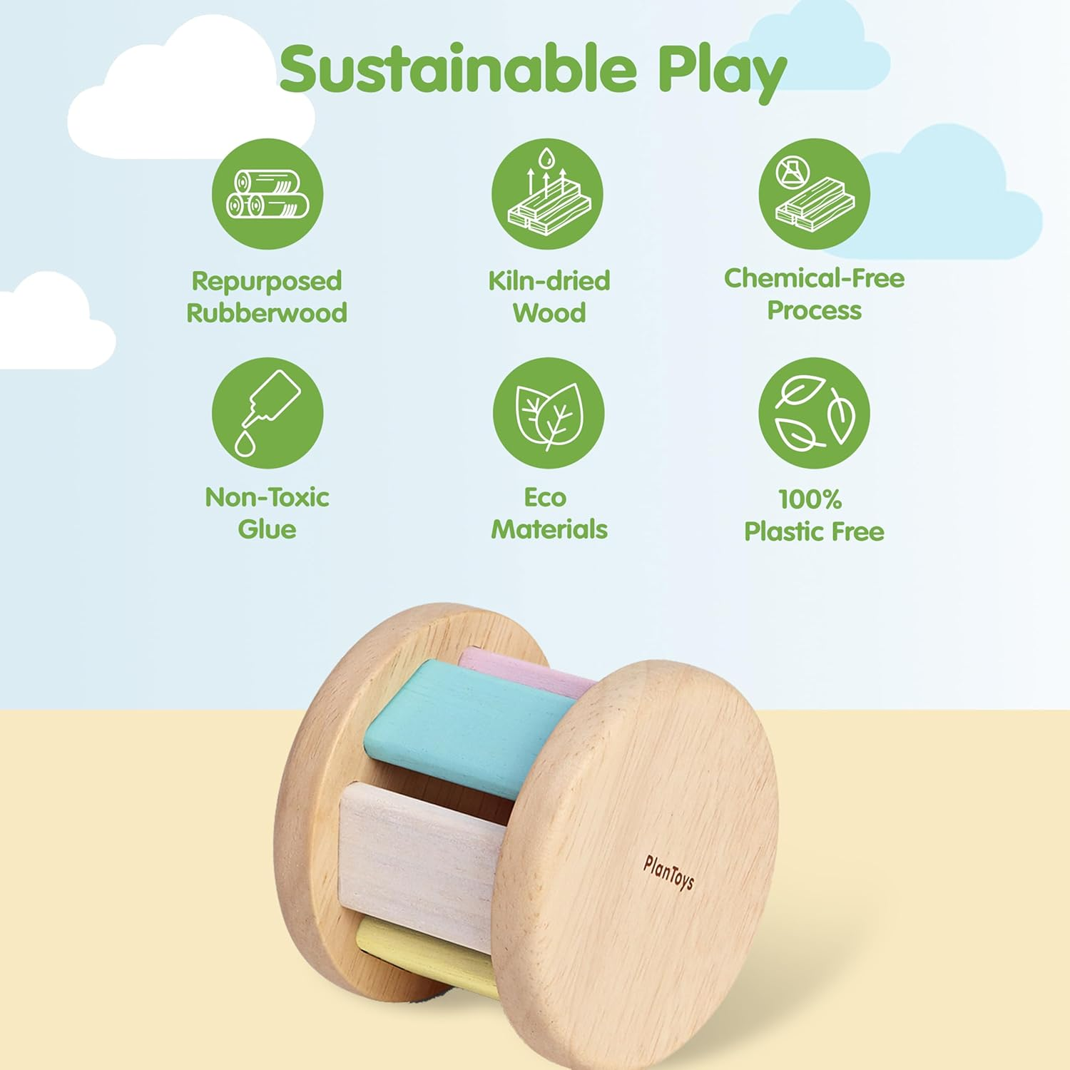 Plantoys - Roller - Pastel image number 1