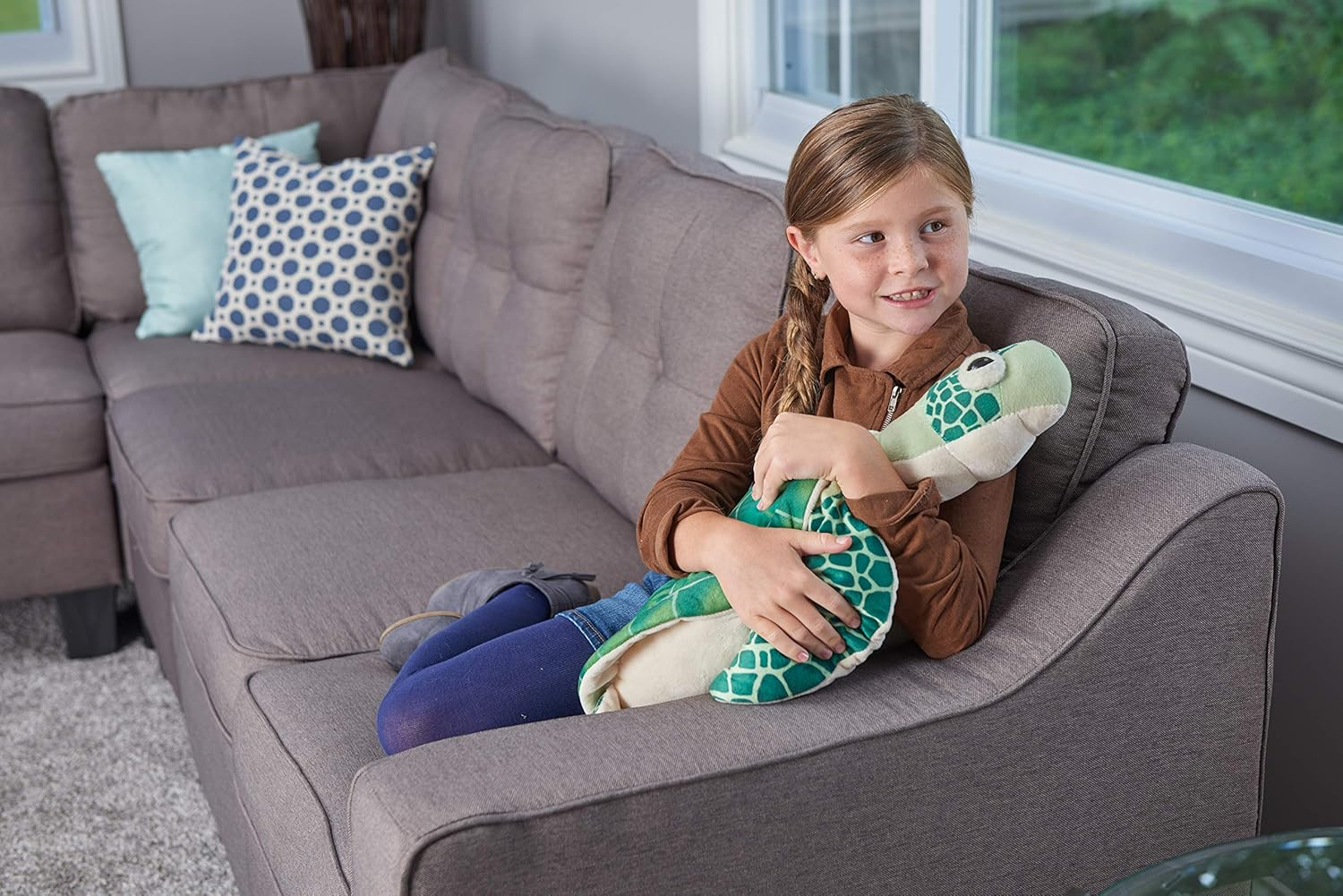 Wild Republic Sea Turtle Plush, Stuffed Animal, Plush Toy, Gifts for Kids, Living Ocean 23 Inches