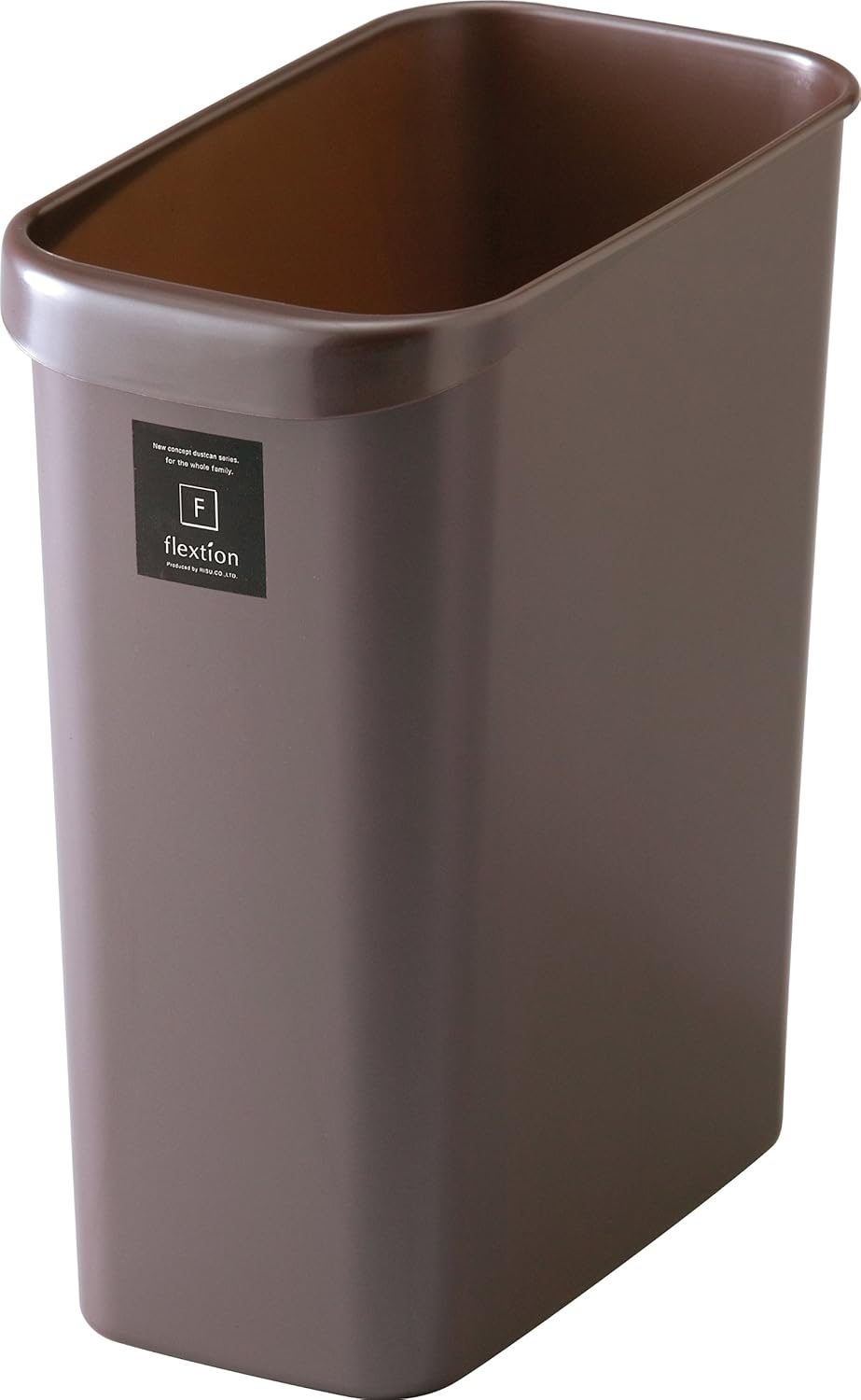 Squirrel Wastebasket Friction Square Pearl Chocolat Trash Can 18L Made in Japan image number 6